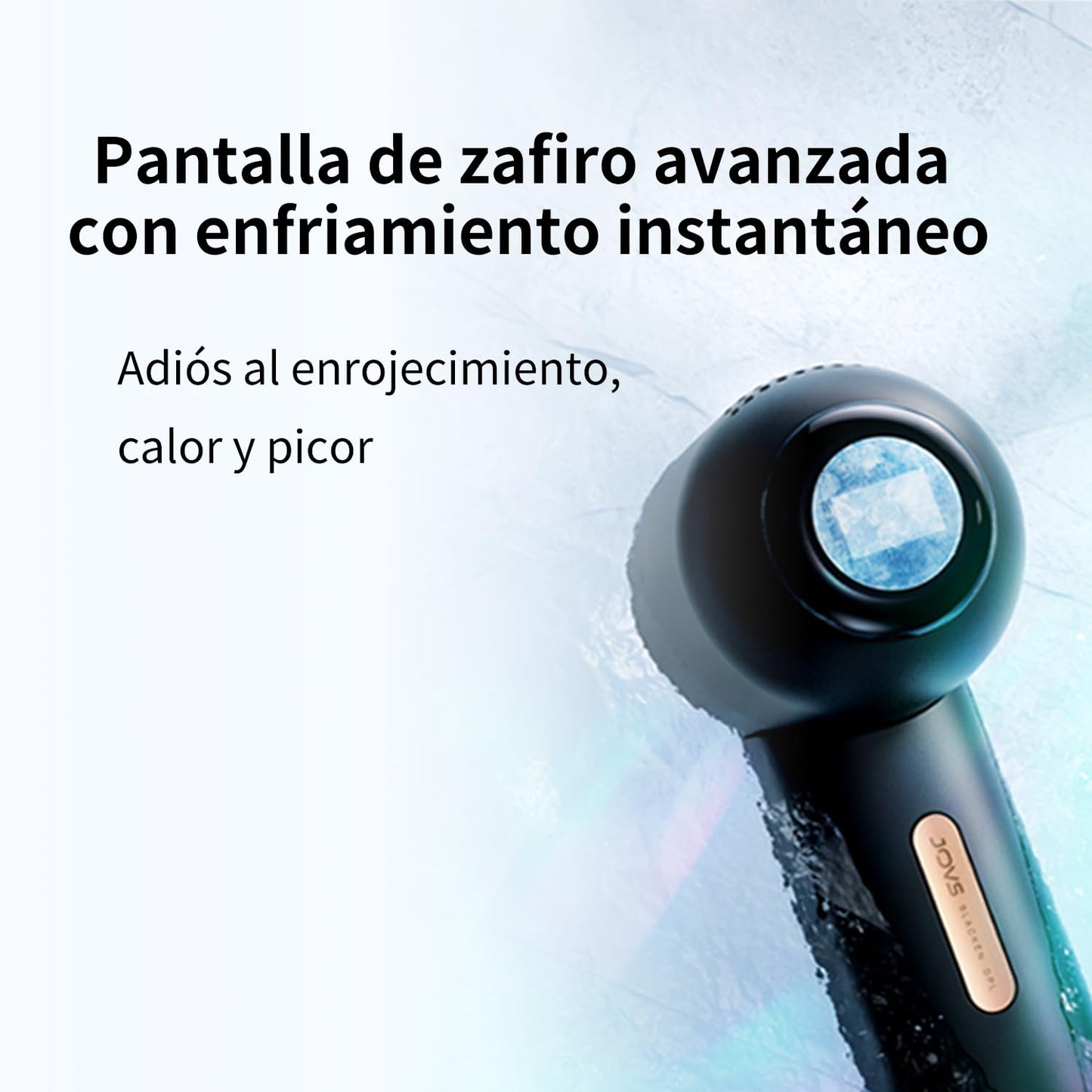 JOVS Blacken PLUS Dispositivo de Belleza Facial con Tecnología de Luz Pulsada Dinámica (DPL), Enfriamiento de Hielo, 3 Modos, Efecto Antienvejecimiento, Rejuvenecimiento y Reducción de Manchas y Marcas de la Piel