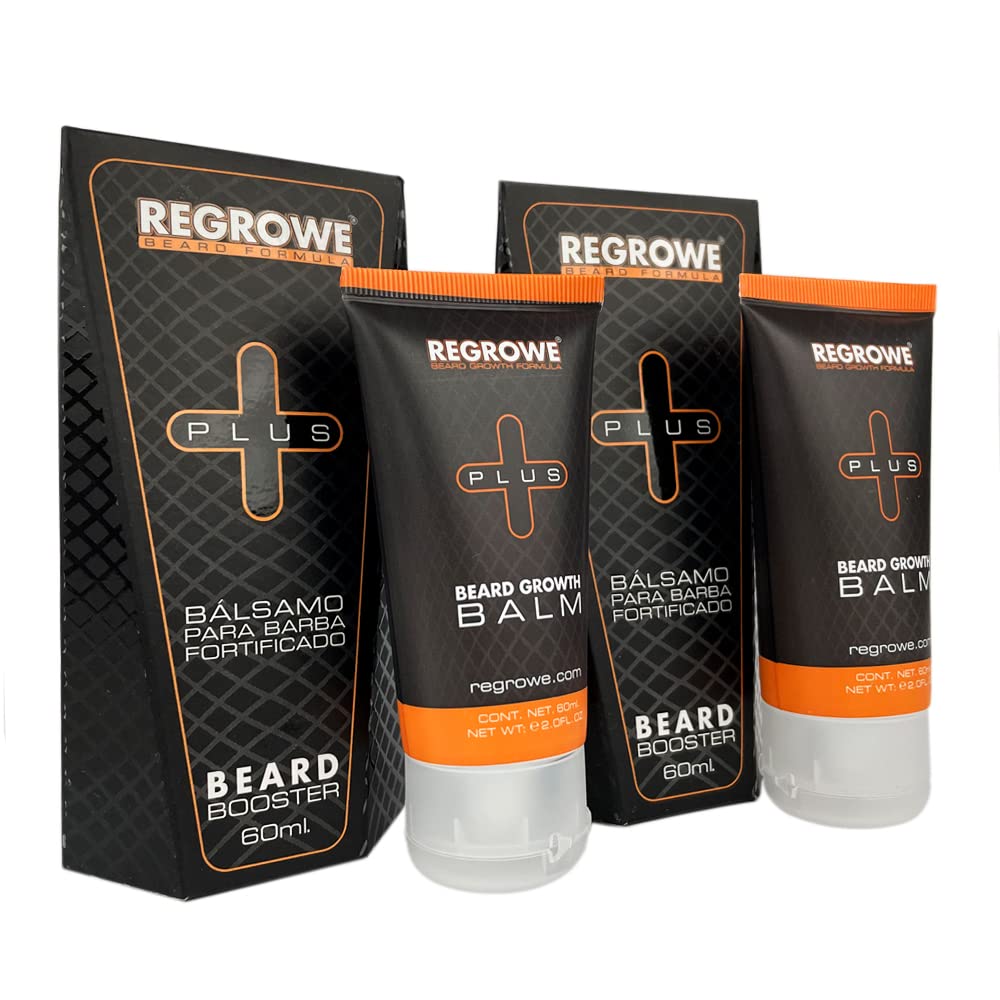 Regrowe - Bálsamo de Crecimiento de Barba Fortificado Regrowe Plus 5% | 2 Piezas…