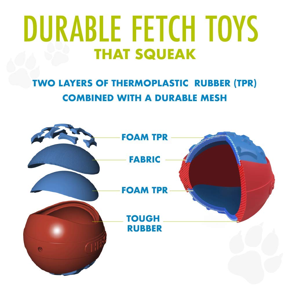 Hero Outer Armor, Boomerang Fetch Disc Dog Toy, Floats & Squeaks, Blue