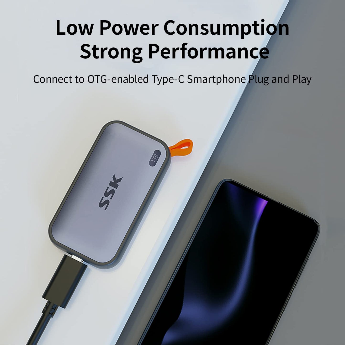 Disco Duro Externo SSD SSK 1 TB USB C 1050 MBs portátil