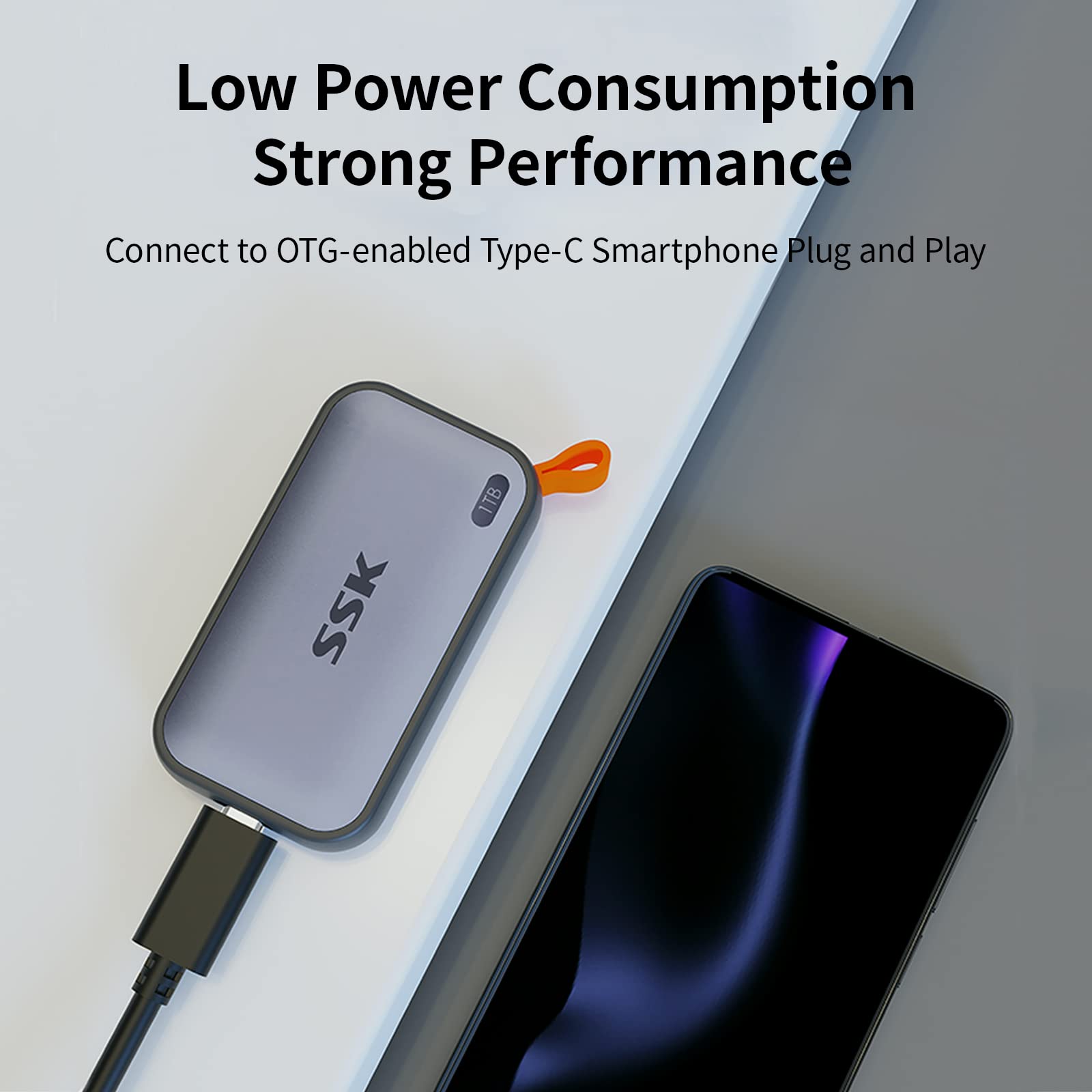 Disco Duro Externo SSD SSK 1 TB USB C 1050 MBs portátil