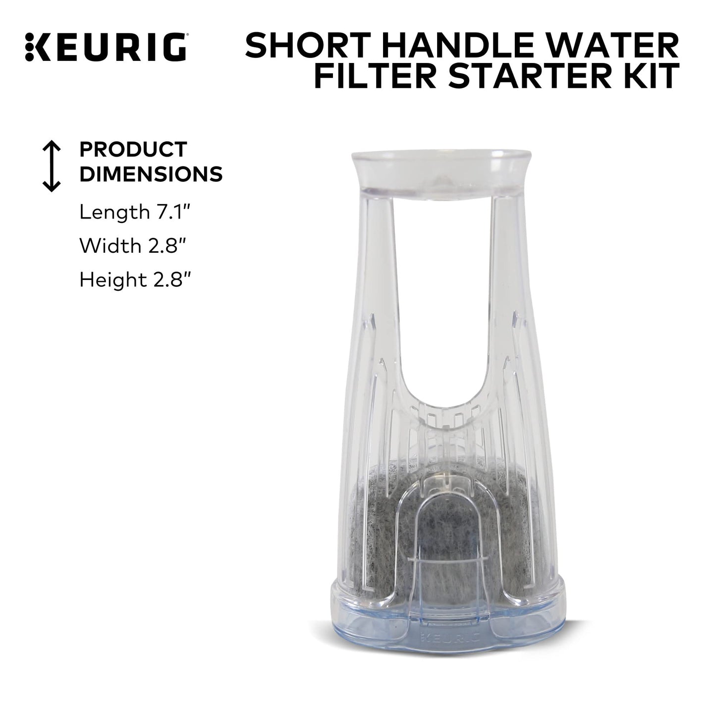 Keurig - Kit de iniciación de filtro de agua, depósito trasero, 1 unidad (paquete de 1), color blanco