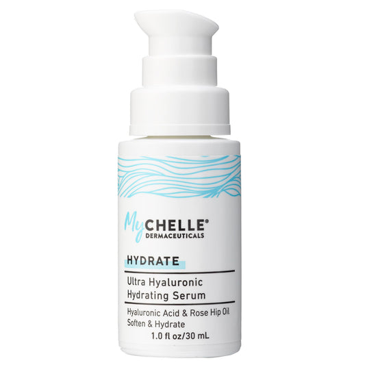 MyChelle Dermaceuticals Suero Hidratante Ultra Hialurónico Hidratante para Piel Seca y Normal, Fórmula No Irritante, Aminoácidos para Beneficios Antioxidantes y EWG Verificado, Libre de Crueldad, 1 fl oz