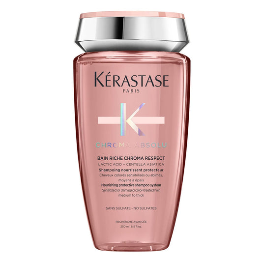 Shampoo Hidratante Kérastase Chroma Absolute Respect Riche Cabello Teñido y Dañado Medio a Grueso