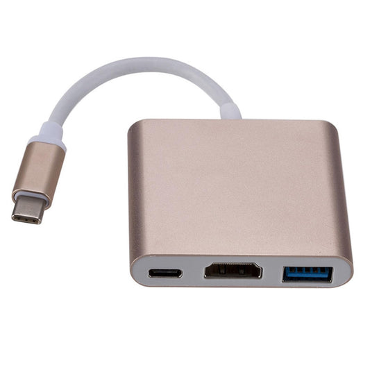 Adaptador USB C a HDMI YOU ER MEI Plateado Multipuerto Tipo C con Salida 4K y Puerto de Carga Certificado para Mac Air y Surface