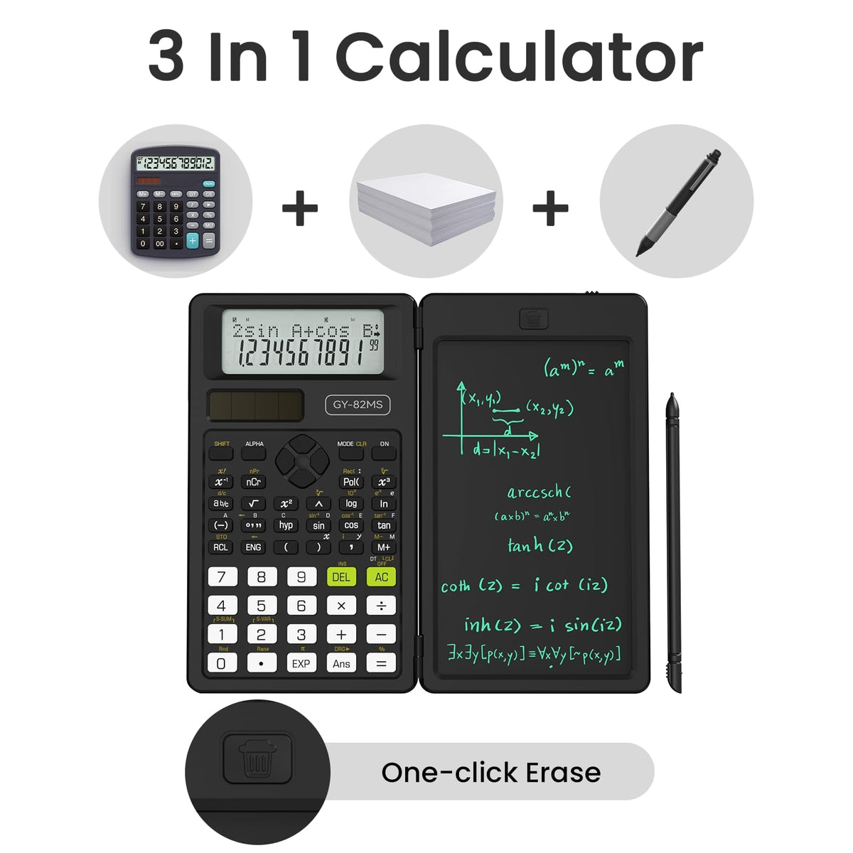 Calculadora Científica NEWYES Gris y Negro 240 Funciones