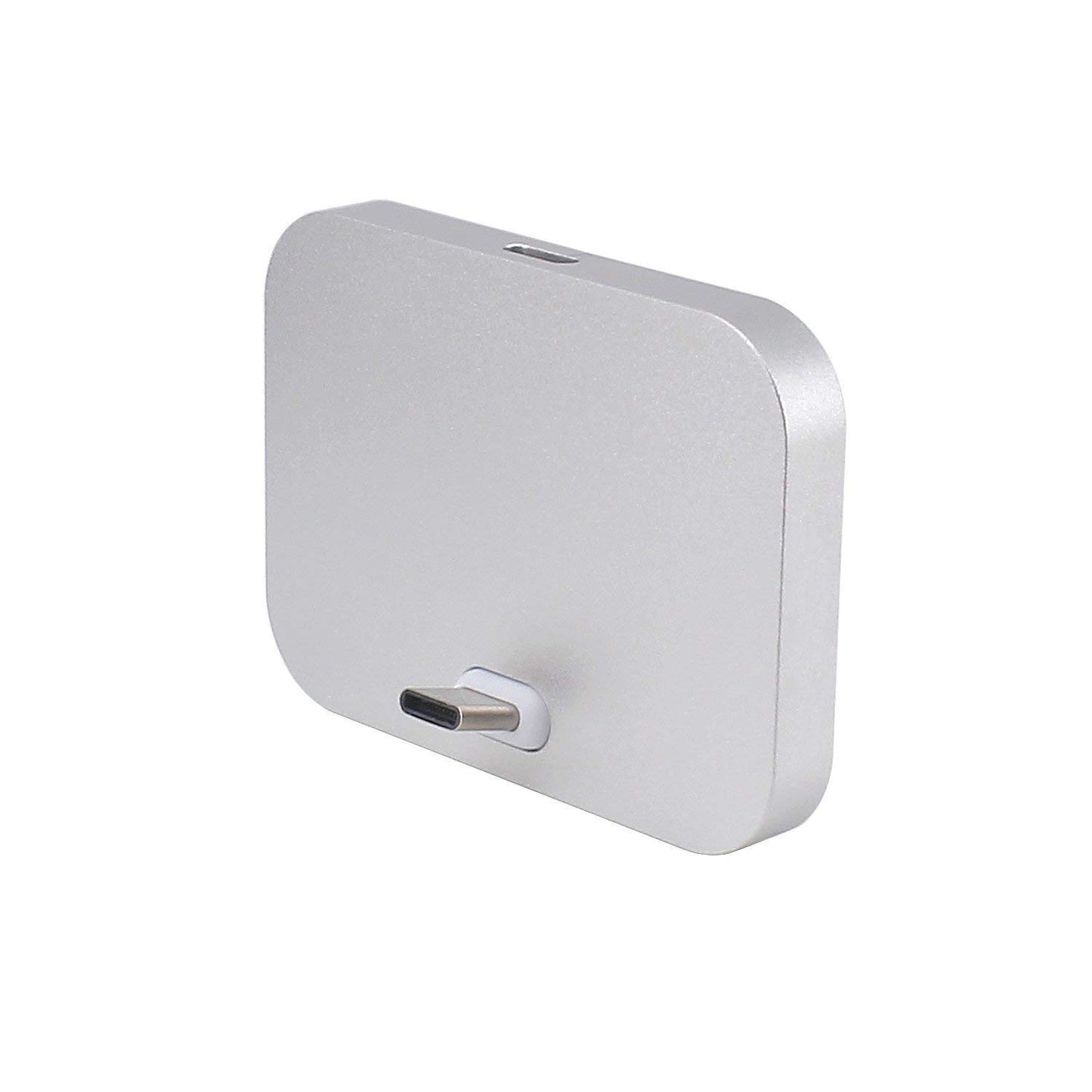 Yeebline - Base de carga tipo C, aleación de aluminio; base de carga USB tipo C, compatible con iPhone 15 Series, Nexus 6P/5X, OnePlus 3T/3/2 y otros dispositivos USB-C (aluminio plateado)