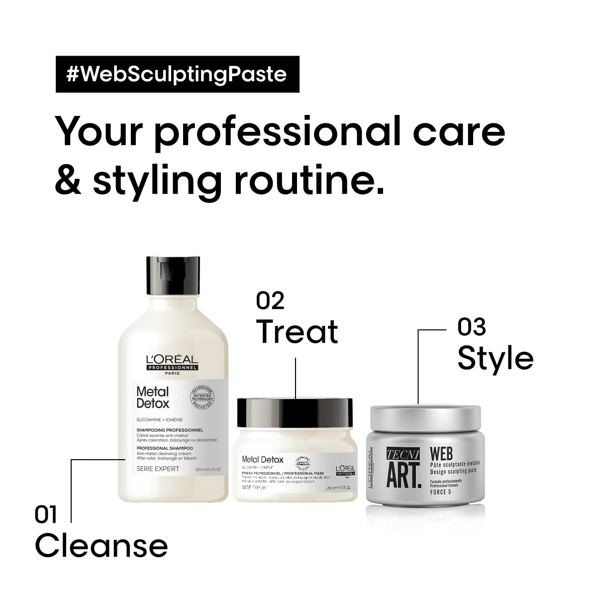 L'Oréal Professionnel Tecni Art | Cera Web | Pasta moldeadora| Para un acabado natural al cabello | Con fijación de larga duración y acabado brillante | 150ml
