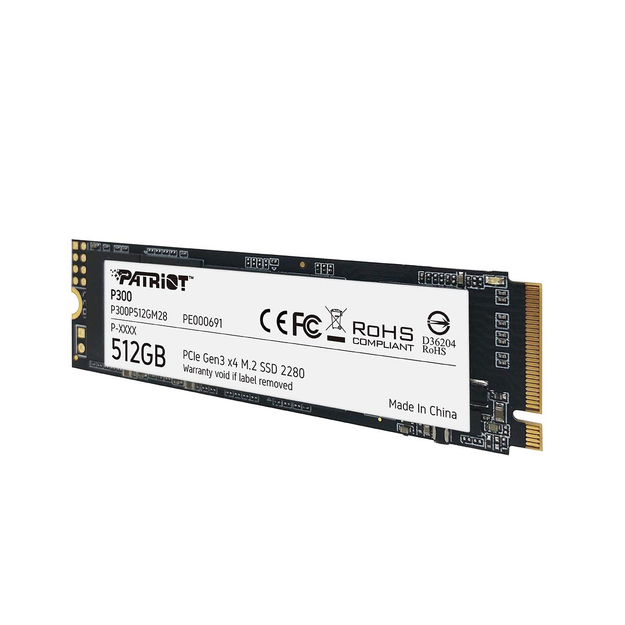 Unidad de Estado Sólido Patriot P300 512Gb M.2 2280 Pcie Gen 3 X4