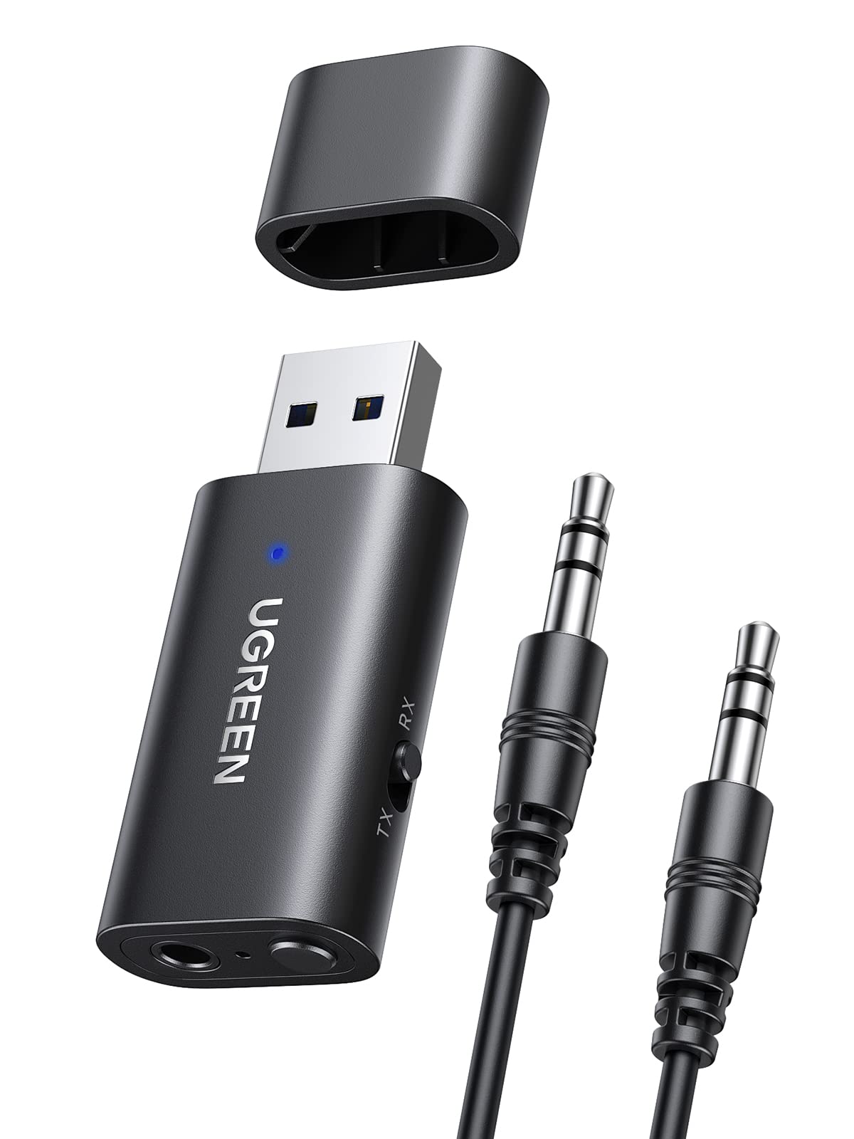 Transceptor Bluetooth 5.1 UGREEN Negro USB A 3.5mm para TV