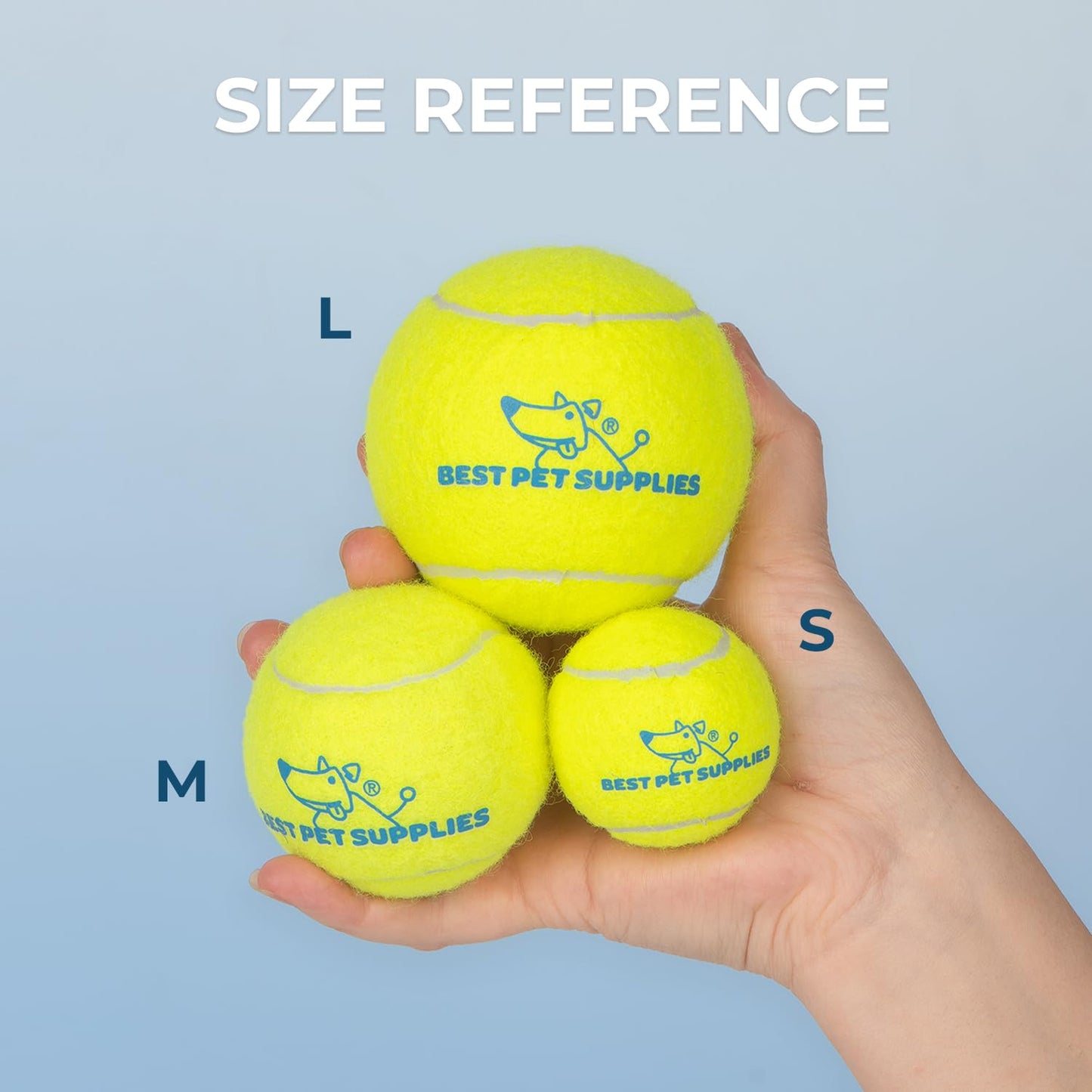 Best Pet Supplies - Juguetes de Tenis chirriantes para Perros, Paquete de 4, Juguetes interactivos de Alta Resistencia para lanzar y Buscar, apoya el Ejercicio y el Entrenamiento de Comportamiento