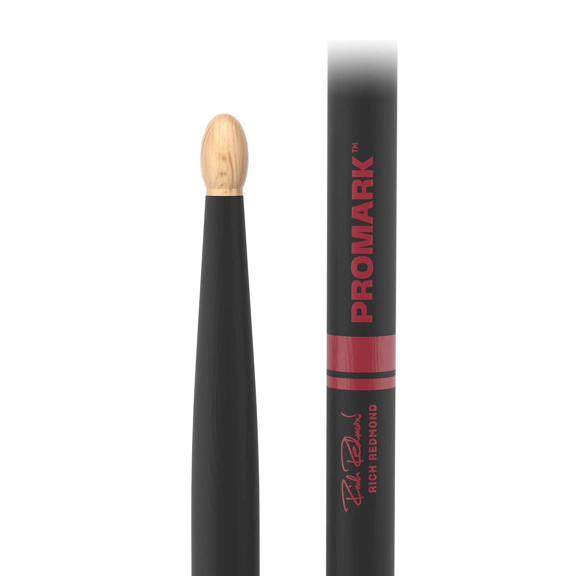 ProMark Baquetas Bateria - Rich Redmond Drumsticks - ActiveGrip - Acabado de agarre activo, Punta de madera ovalada, Madera de nogal americano - 1 par