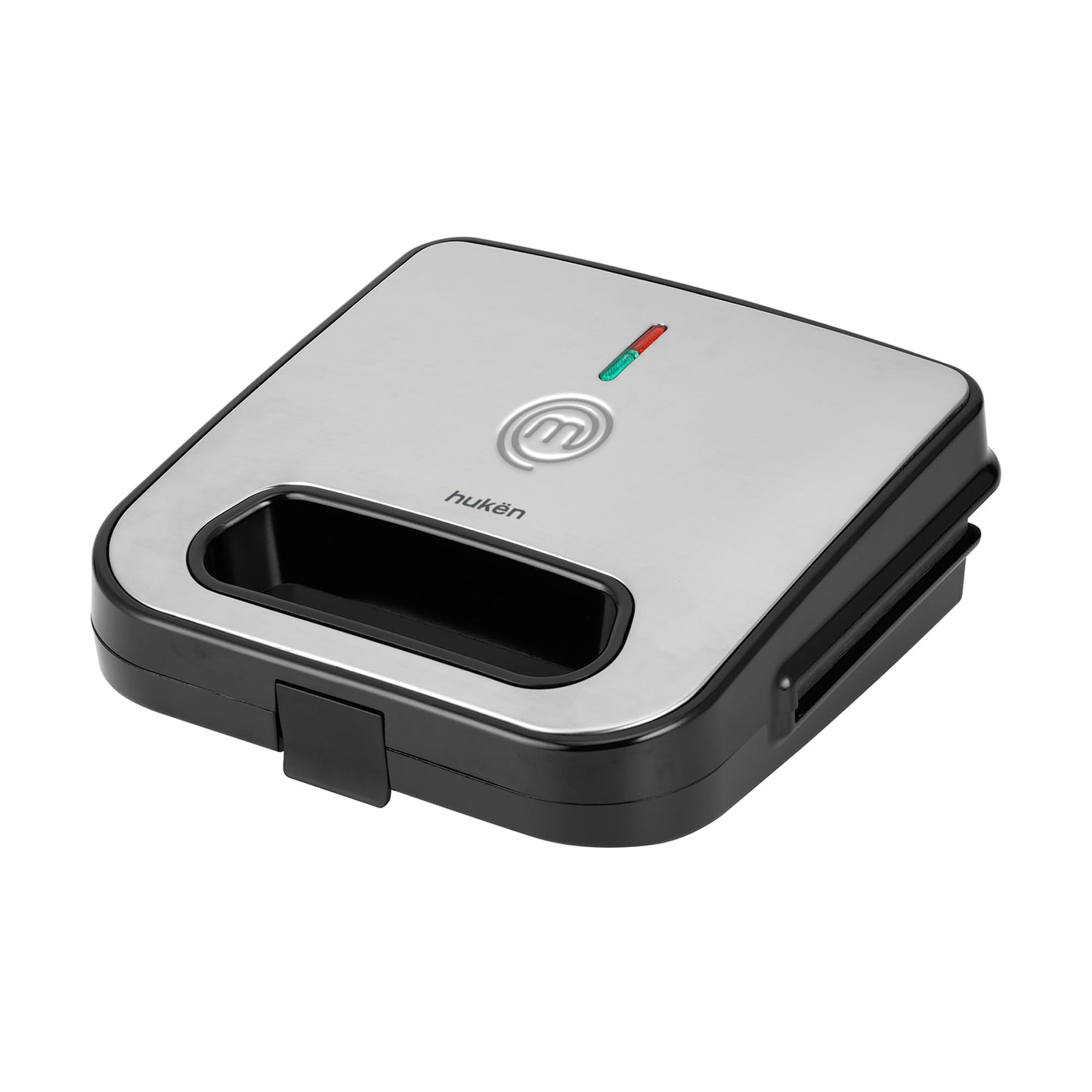 Sandwichera Masterchef Gris Acero Inoxidable con Control de Temperatura Automático y Parrilla Antiadherente