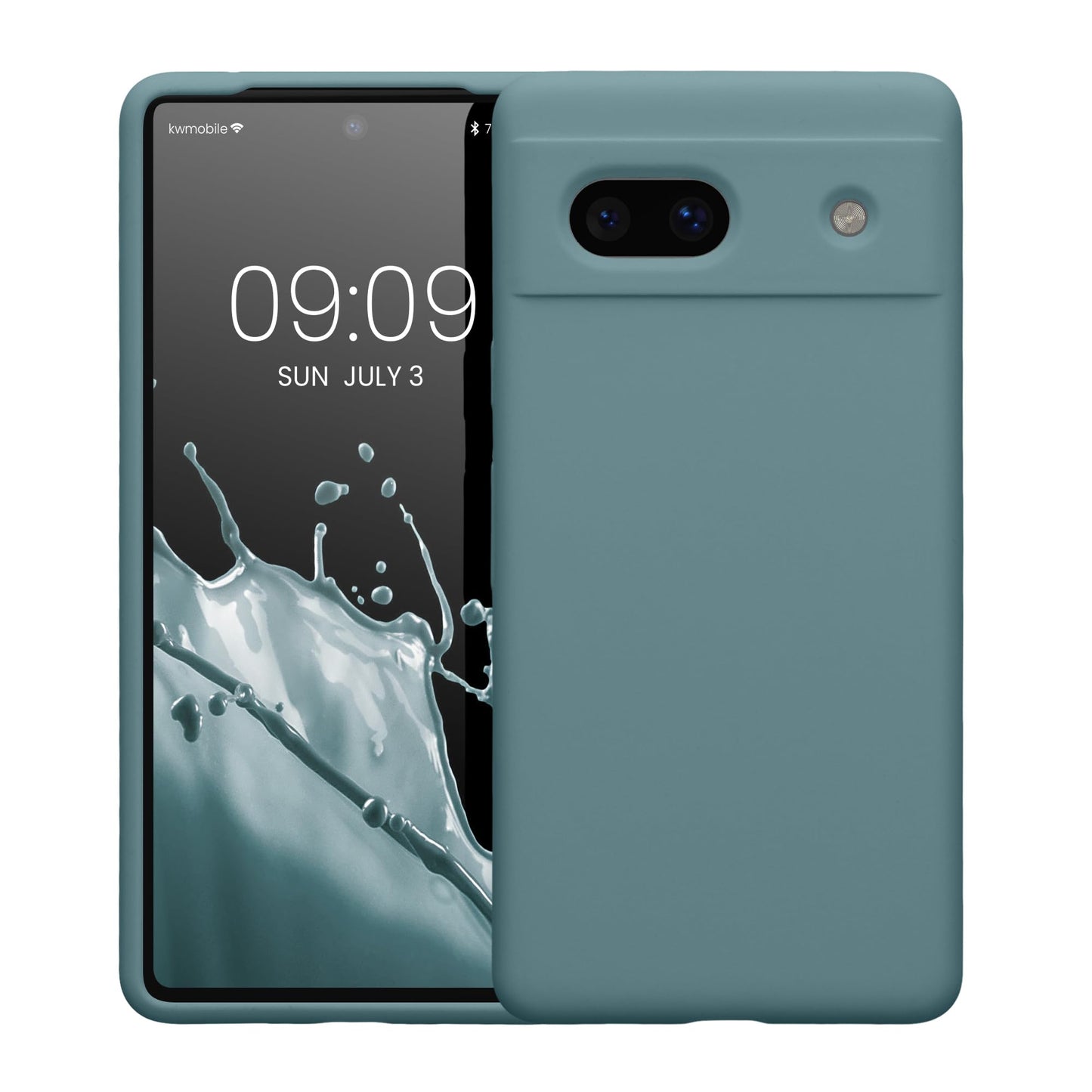 kwmobile Carcasa Compatible con Google Pixel 7a Funda - Case TPU y Silicona antigolpes - Apto Carga inalámbrica - Piedra Antigua