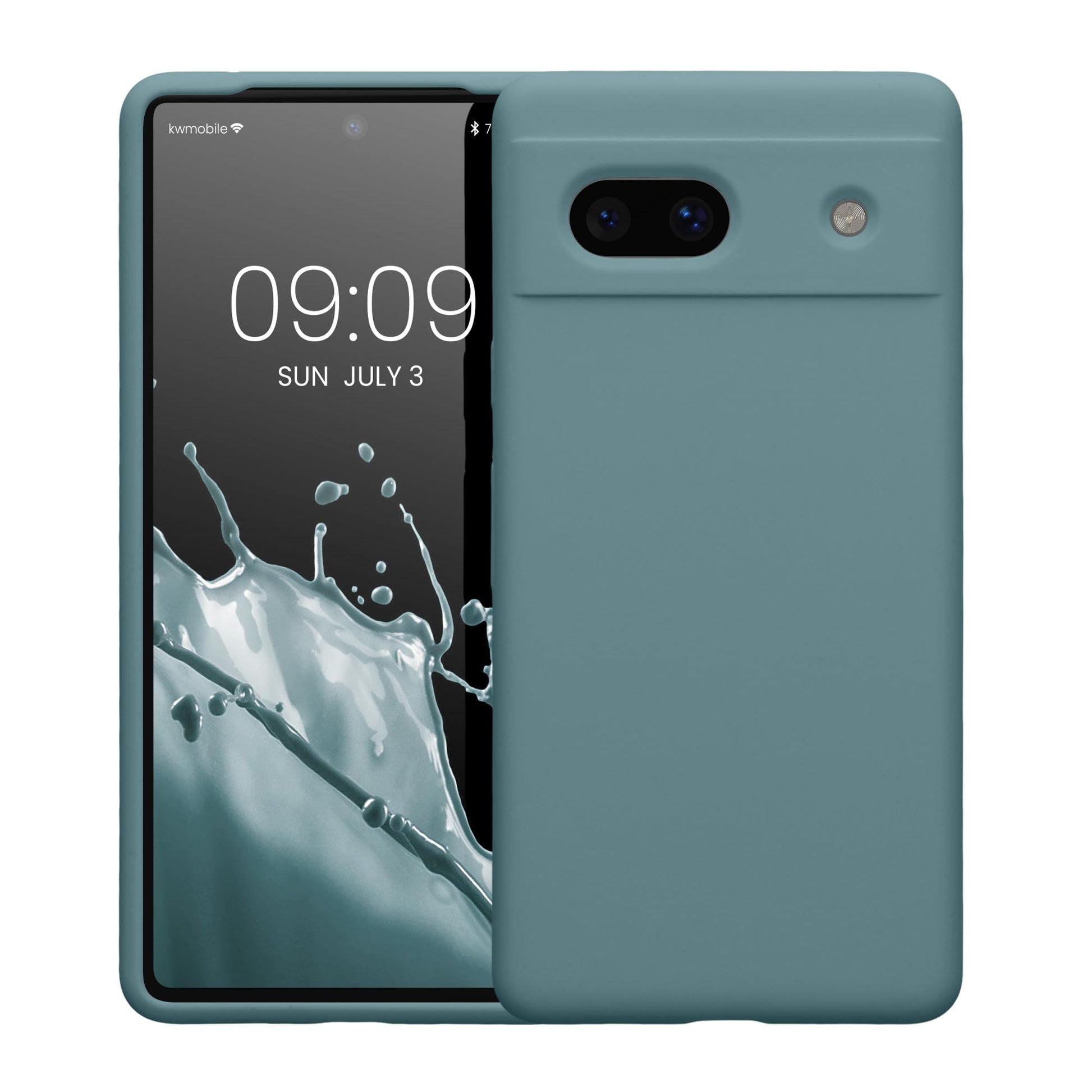 kwmobile Carcasa Compatible con Google Pixel 7a Funda - Case TPU y Silicona antigolpes - Apto Carga inalámbrica - Piedra Antigua