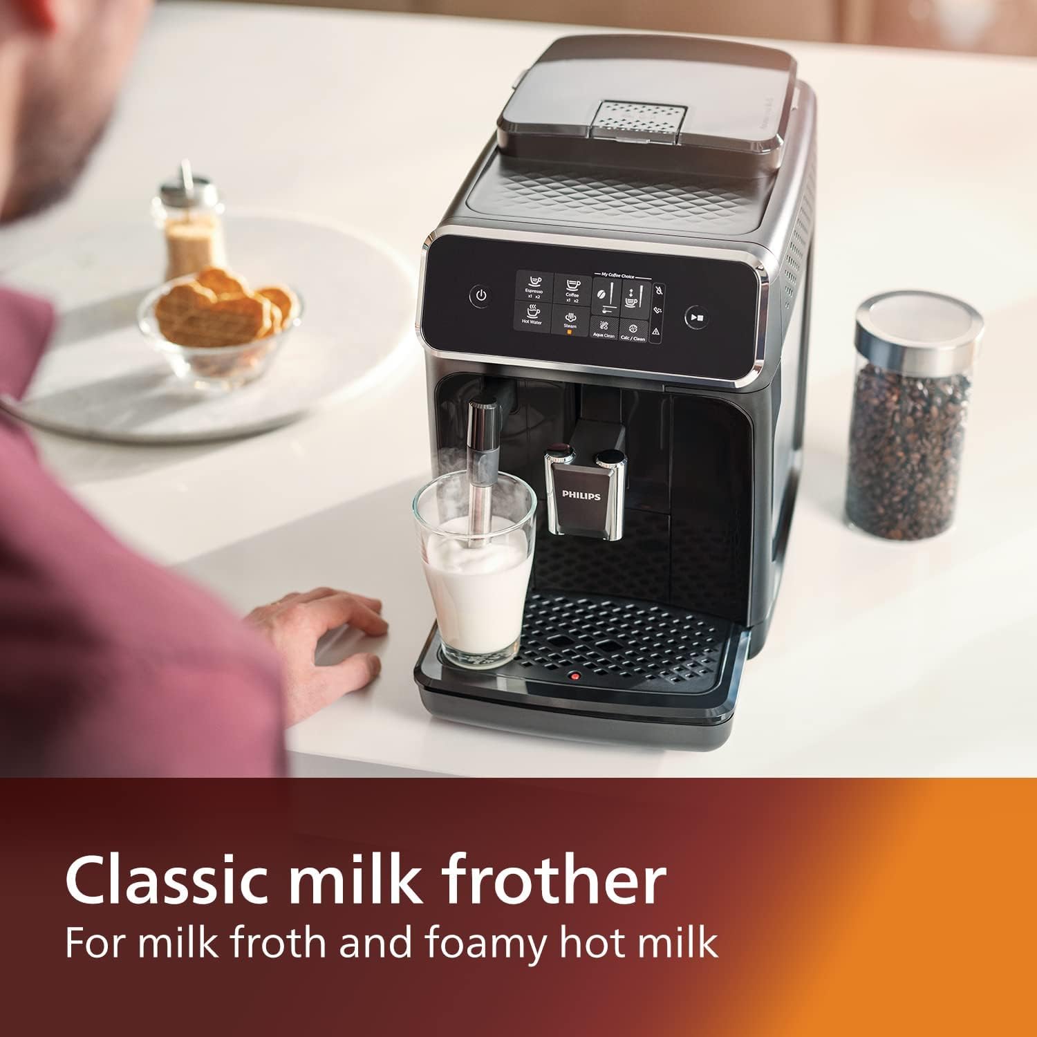 Cafetera Espresso Philips Series 2200 Super Automática con Molino Integrado Latte go EP2230/14