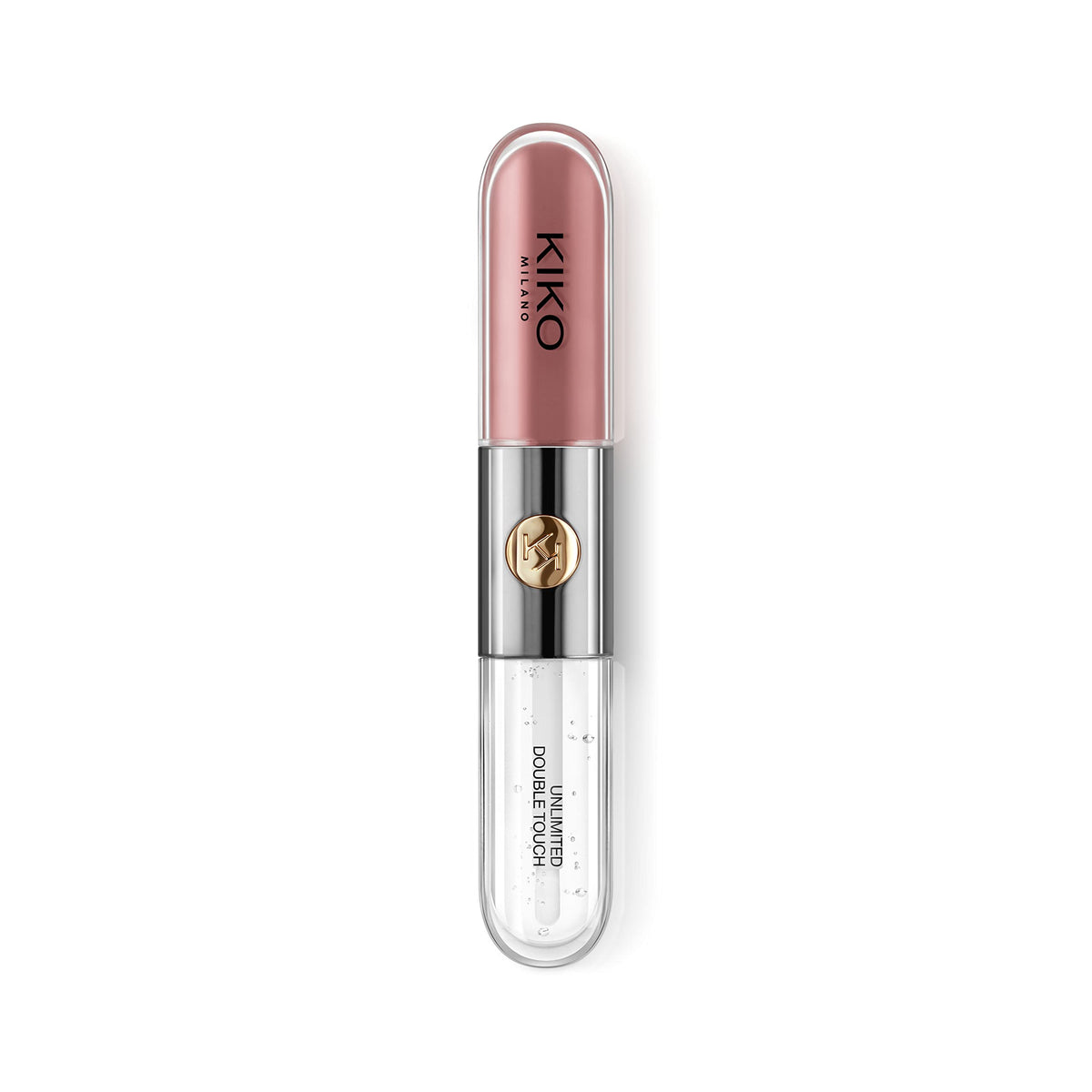 Kiko- Milano - Lápiz labial líquido Unlimited Double Touch 131 con acabado brillante en una aplicación de dos pasos.