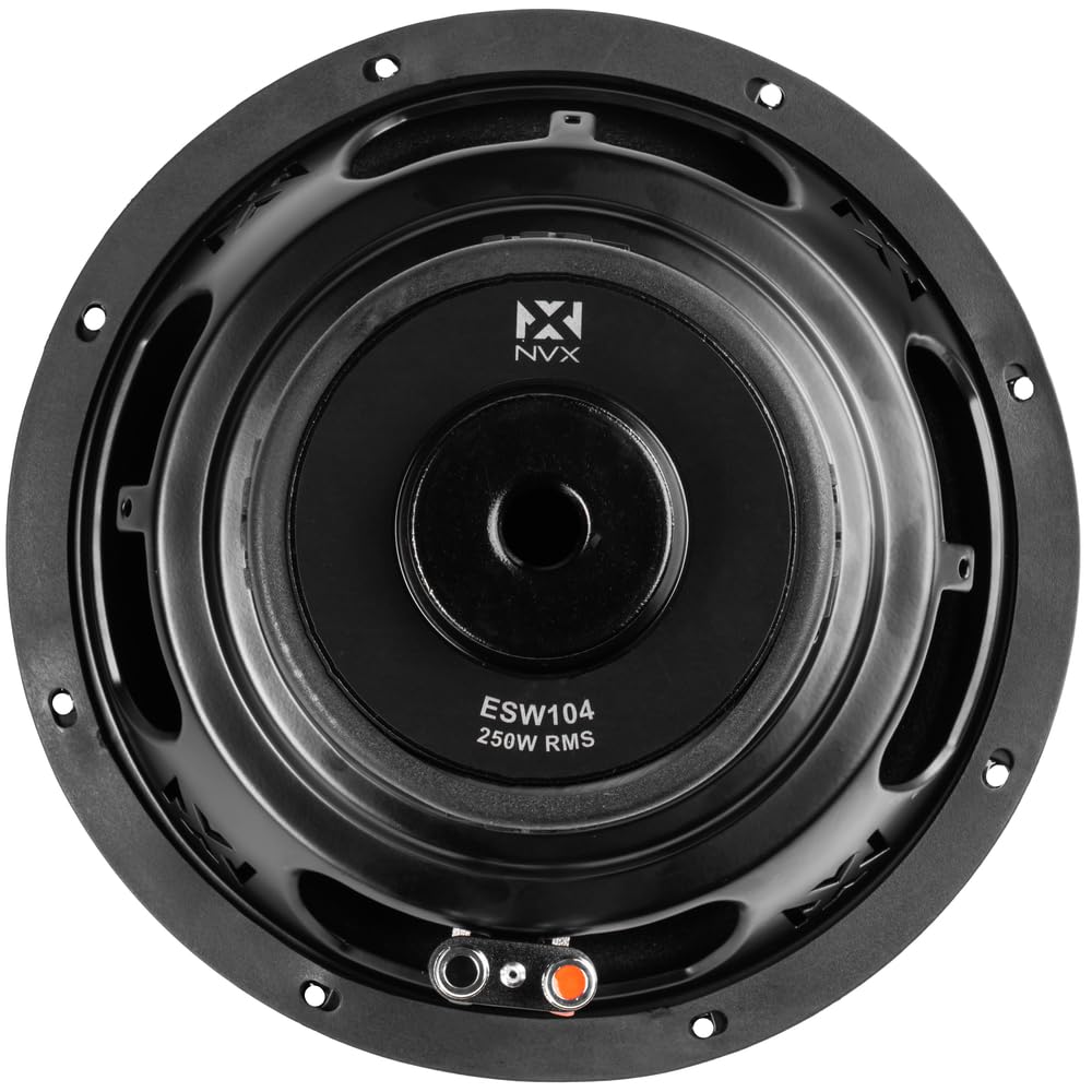 NVX ESW104 500 W Peak (250 W RMS) Serie E 10" Single 4-Ohm Car Subwoofer