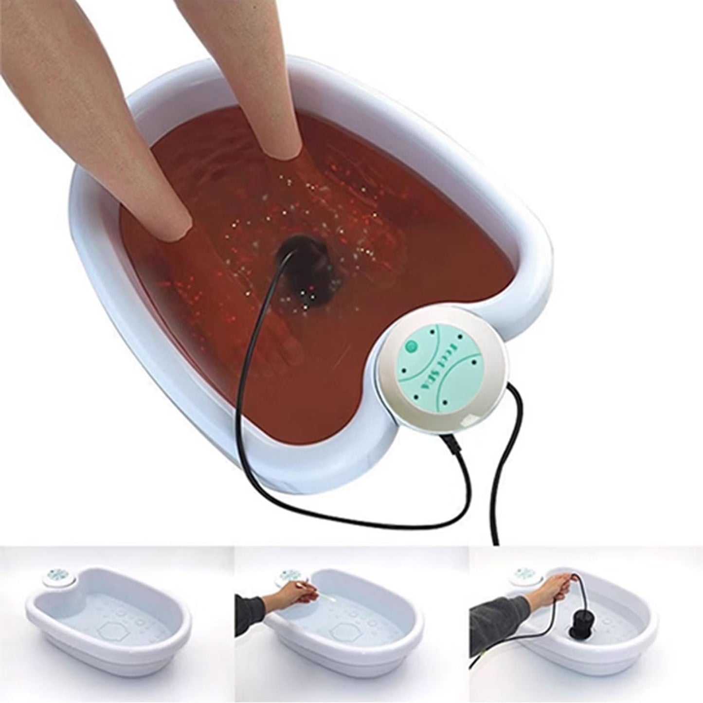 Desintoxicador Iónico de Pies, Masajeador y Máquina de Baño Portátil - Spa de Limpieza de Tamaño Pequeño (US)