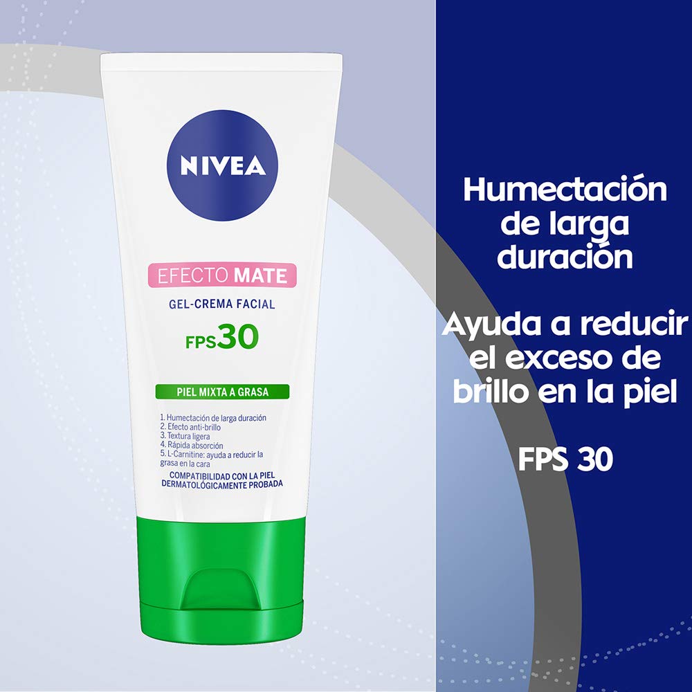 Nivea Crema Hidratante Facial Fps 30 Efecto Mate, 50ml + Gel Limpiador Facial Purificante Efecto Mate,150ml