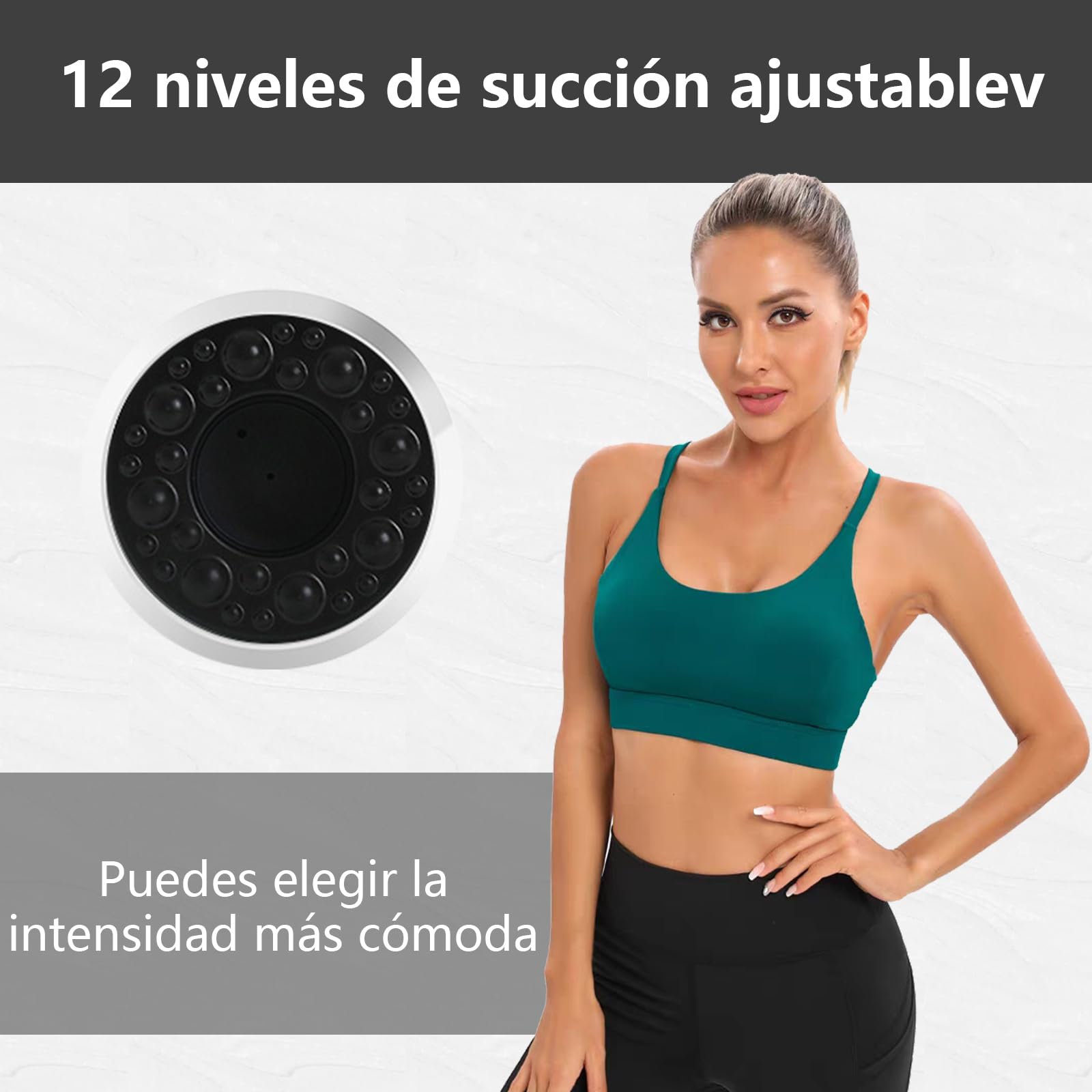 UOUOU Bluile Cellulite Massager,Masajeador anticelulitico, Dexvon Masajeador Anticelulitico, 12 niveles de succión ajustables con for Cintura, Brazos y Piernas y Brazos aliviar la fatiga y la piel