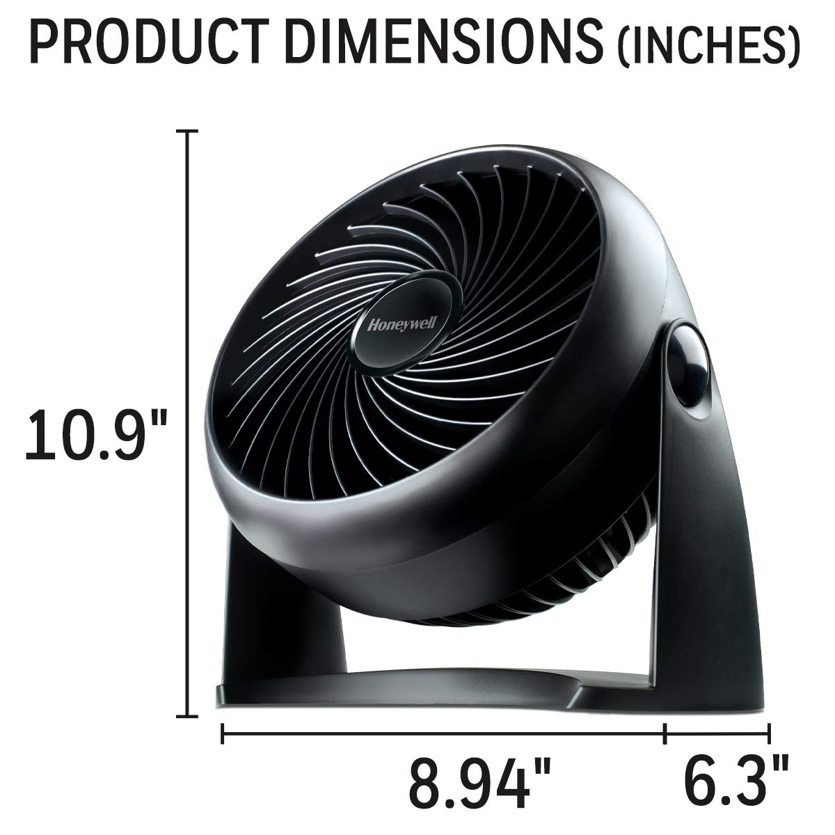 Honeywell HT-900 TurboForce - Ventilador de circulación de aire, color negro, tamaño pequeño