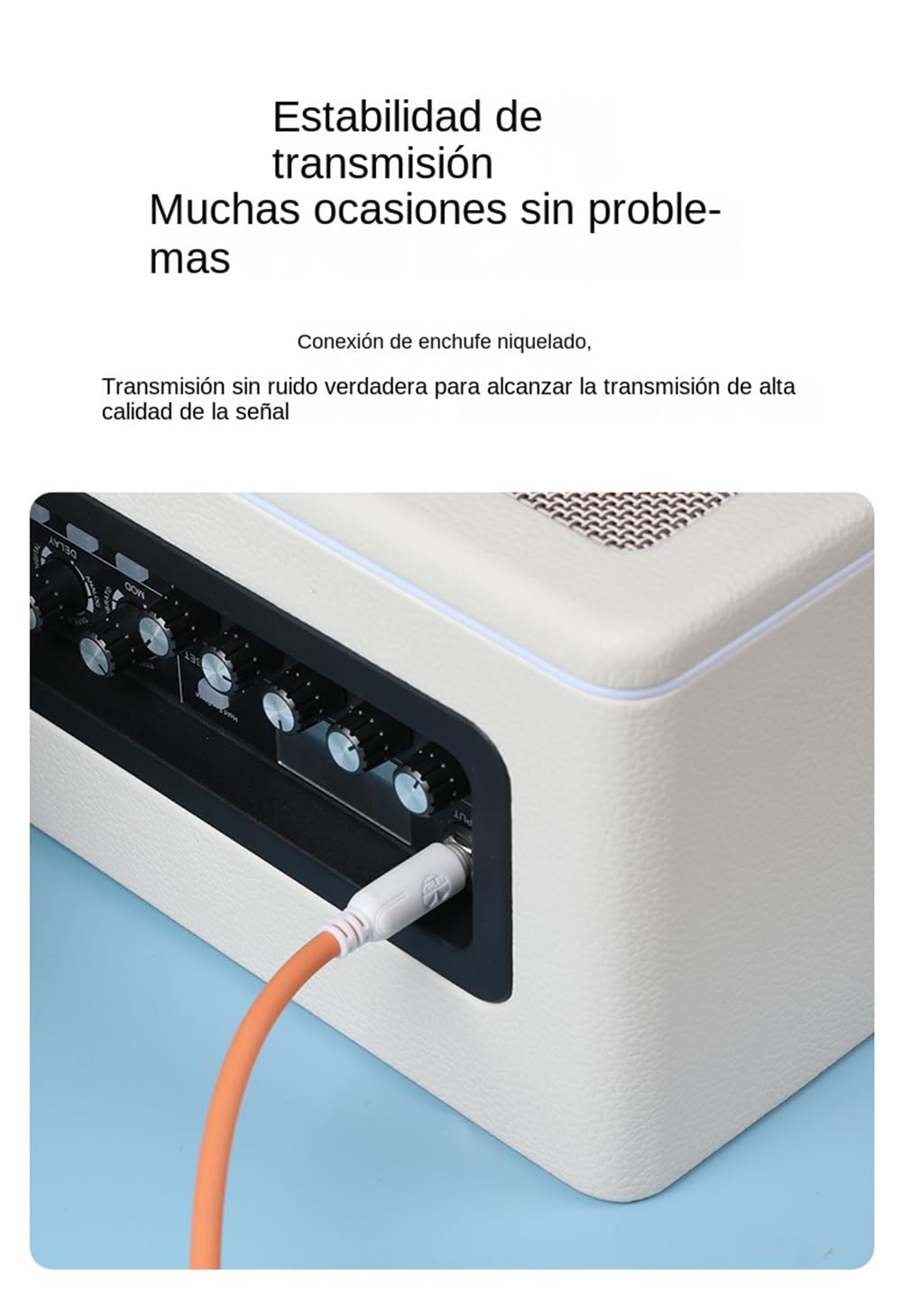 Cable Mono Jack 6.35 mm Premium Trenzado de Nailon Negro Resistente a Interferencias para Guitarra Eléctrica, Bajo y Mezclador