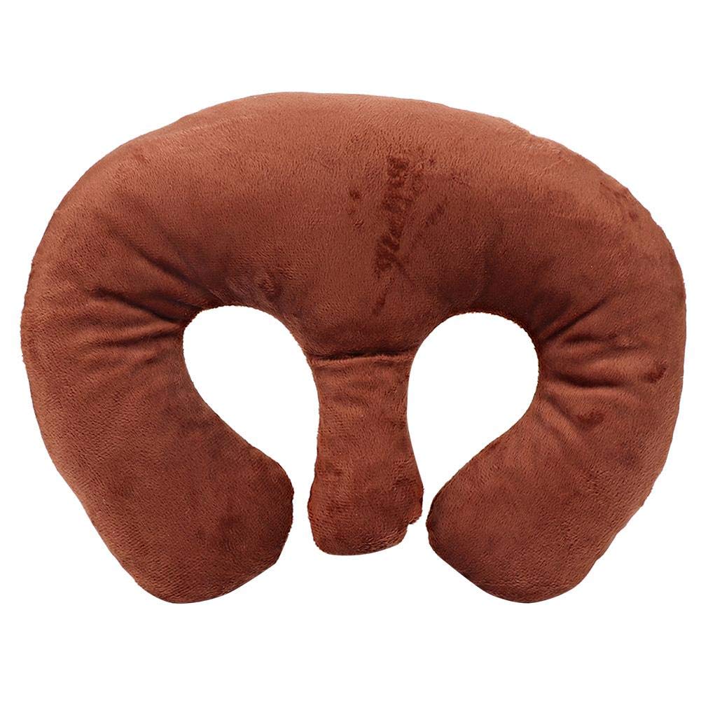 Cojín de Almohada de Pecho Almohada de Apoyo de Pecho para salón de Belleza Cojín de Almohada de Pecho de Masaje SPA(Café Oscuro)