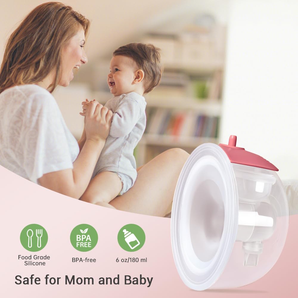 Copas de recolección de leche materna portátiles manos libres, Caracups compatibles con bombas de pecho Medela & Spectra S1 S2 9 Plus, bridas de silicona de 27 mm con inserciones de 17/20/24 mm (copas