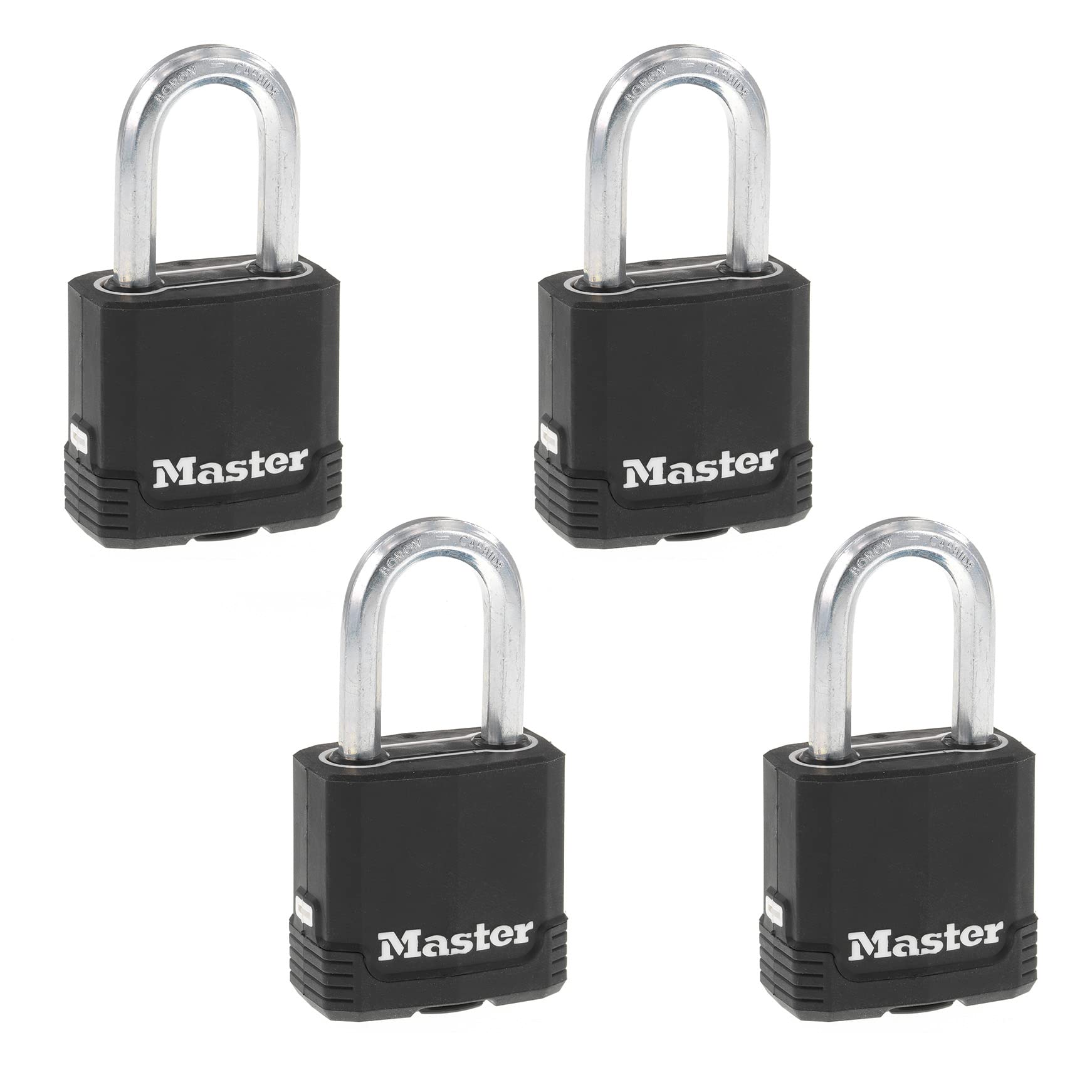 Candado Laminado Master Lock Magnum 4.7 cm Acero Recubierto Paquete de 4