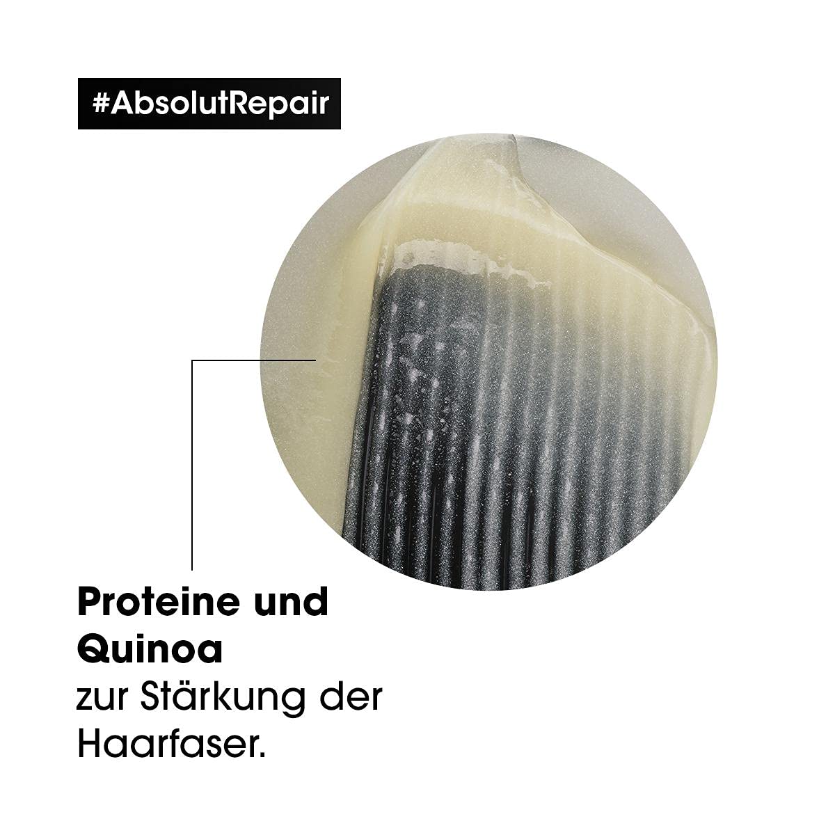 L'Oreal Professionnel Absolut Repair Shampoo | Repara el daño y proporciona brillo | Con quinoa y proteínas | Tratamiento con tecnología de proteínas | Para cabello seco y dañado | 500ml