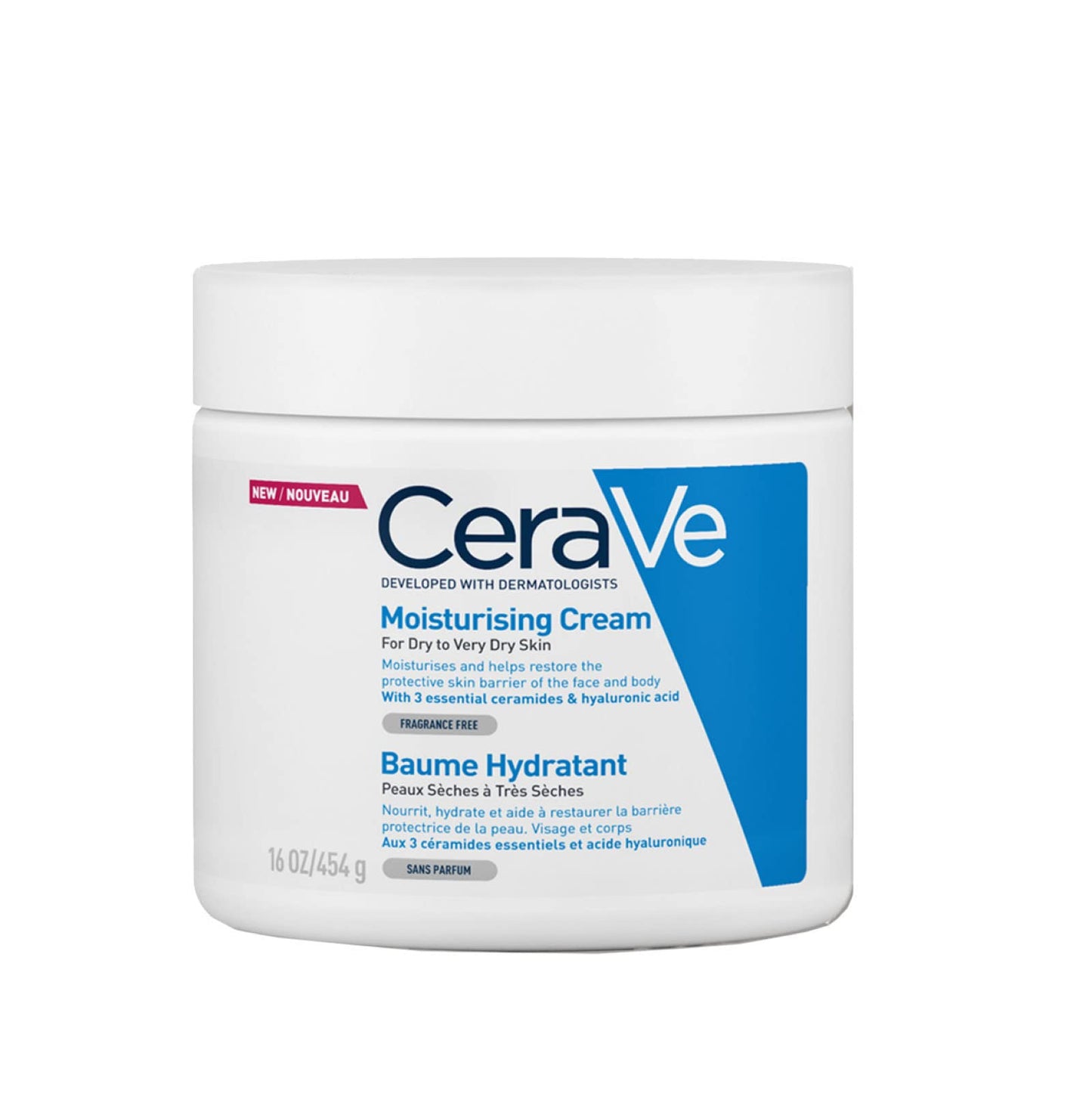 CeraVe Limpiadora Hidratante |473ml| Limpiador facial diario para piel seca | Libre de fragancia + Crema Hidratante |454gr| Hidrante diario para rostro y cuerpo para piel seca