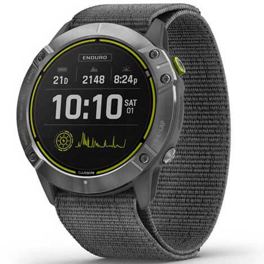 Garmin, Enduro Acero con Banda Nailon Gris
