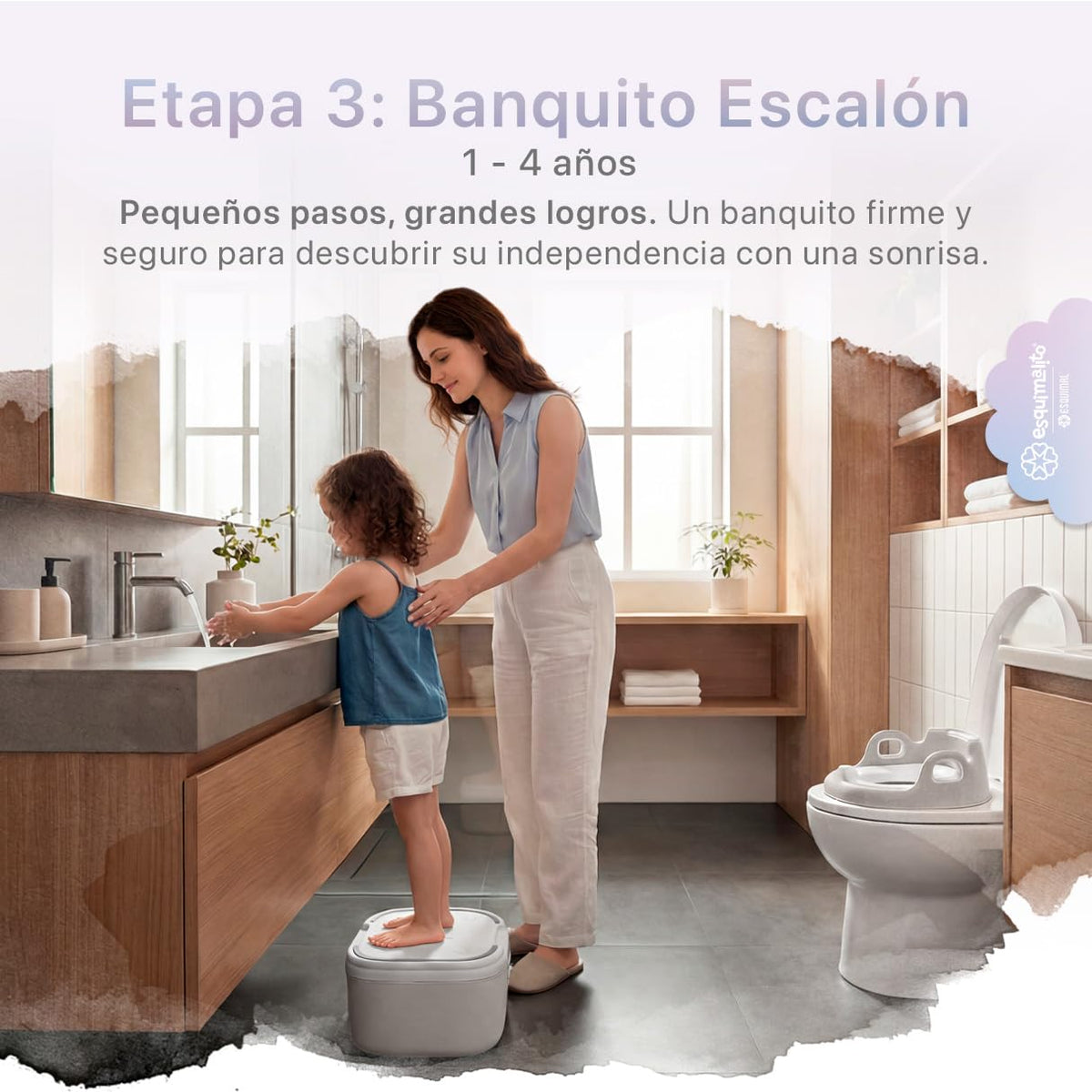 ESQUIMAL Bacinica 3 en 1 Baño Entrenador Niño y Niña Asiento WC Beige