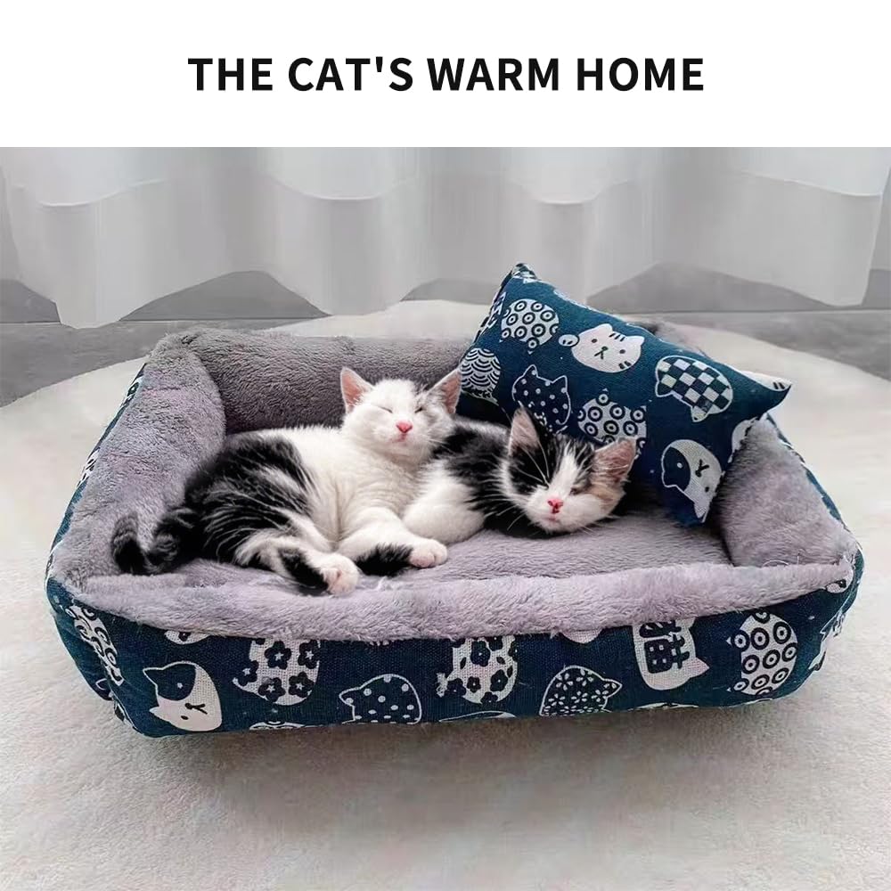 Cama para Perro ROSE&BEE Felpa Lavable Antideslizante 60x40CM para Mascotas Medianas y Chicas