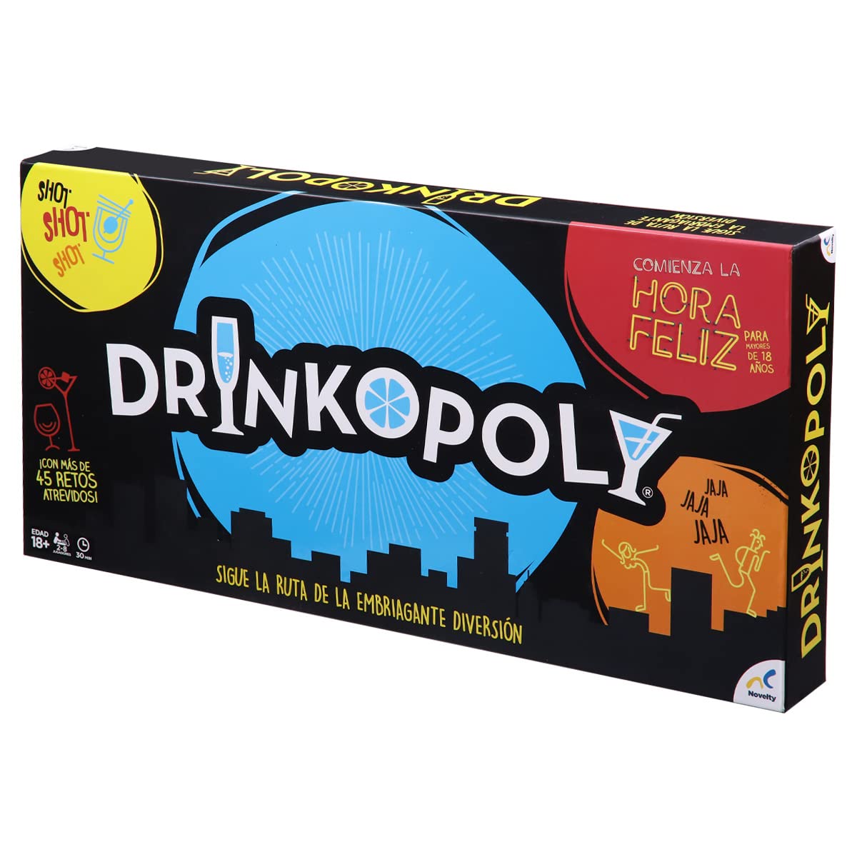 Juego de Mesa Novelty Drinkopoly Fiesta Bebidas para 20 Jugadores