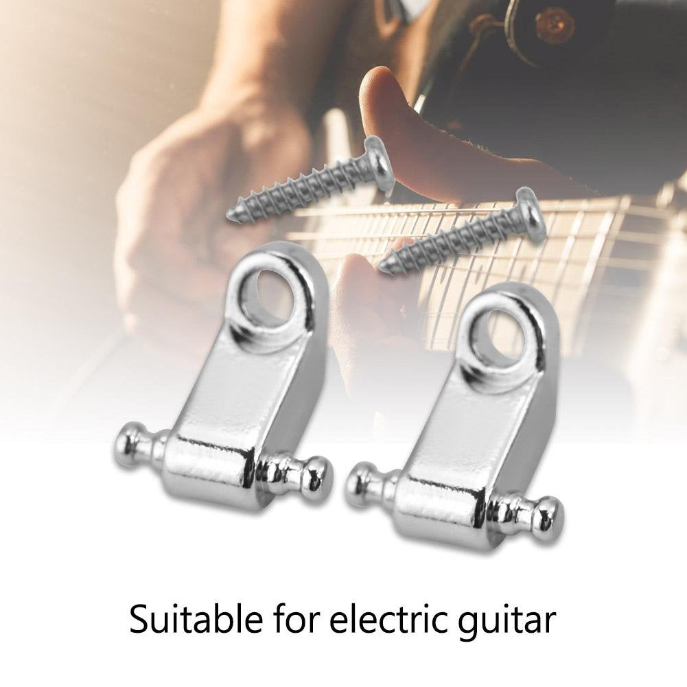 Alomejor Retenedor de Cuerda 2 Piezas Metal Guitarra Roller String Trees Guitarra el|ctrica Bass String Retainer en Cromo(Plata) Accesorios de Juego