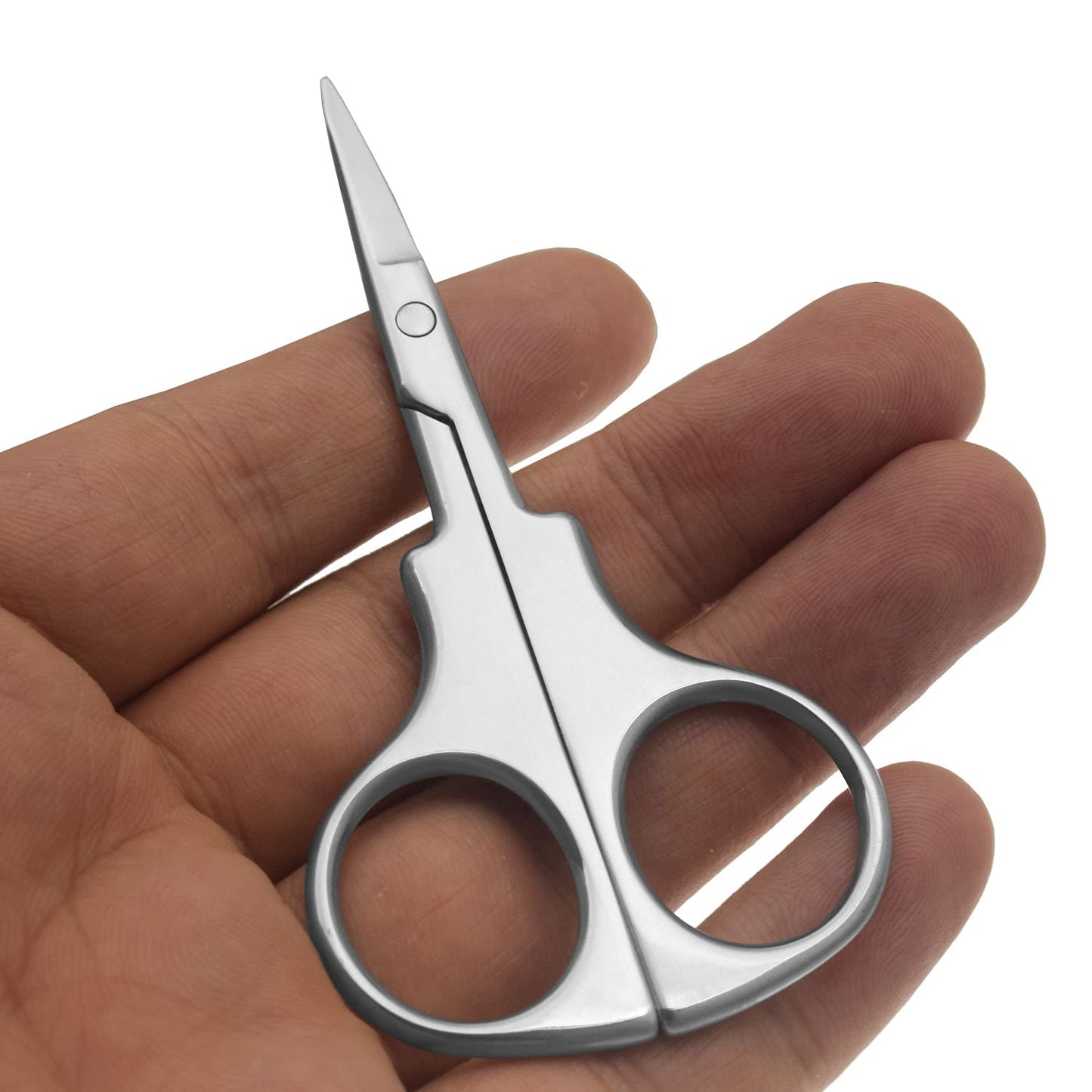 Motanar - Tijeras profesionales para cuidado personal, depilación facial y depilación de oreja y nariz, cejas, recortes, acero inoxidable, tijeras de punta recta de 3.7 pulgadas