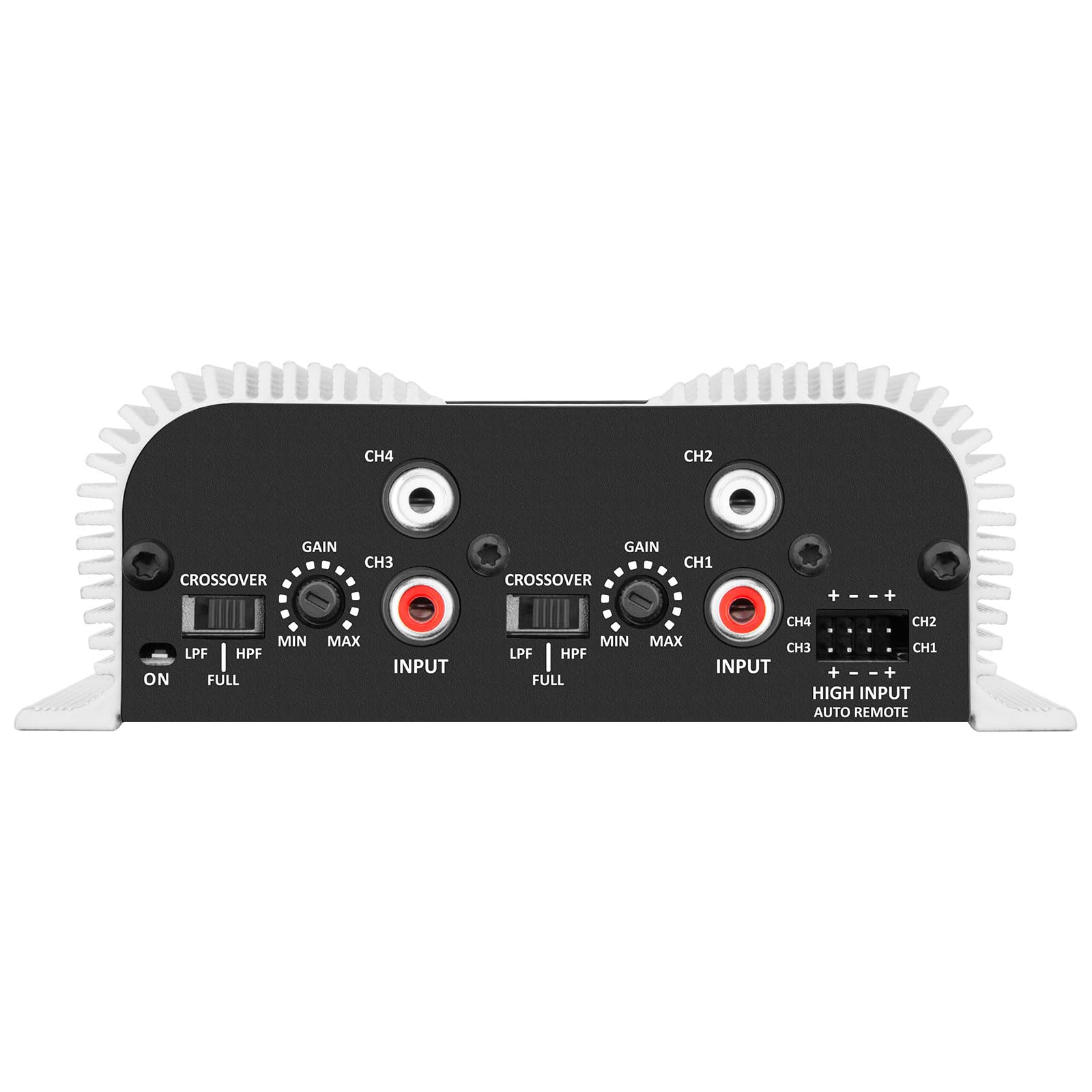 Amplificador de Audio para Coche Taramps TS 400x4 Negro con Entrada Automática de Alto Nivel 400 Vatios RMS 4 Canales Clase D Multicanal