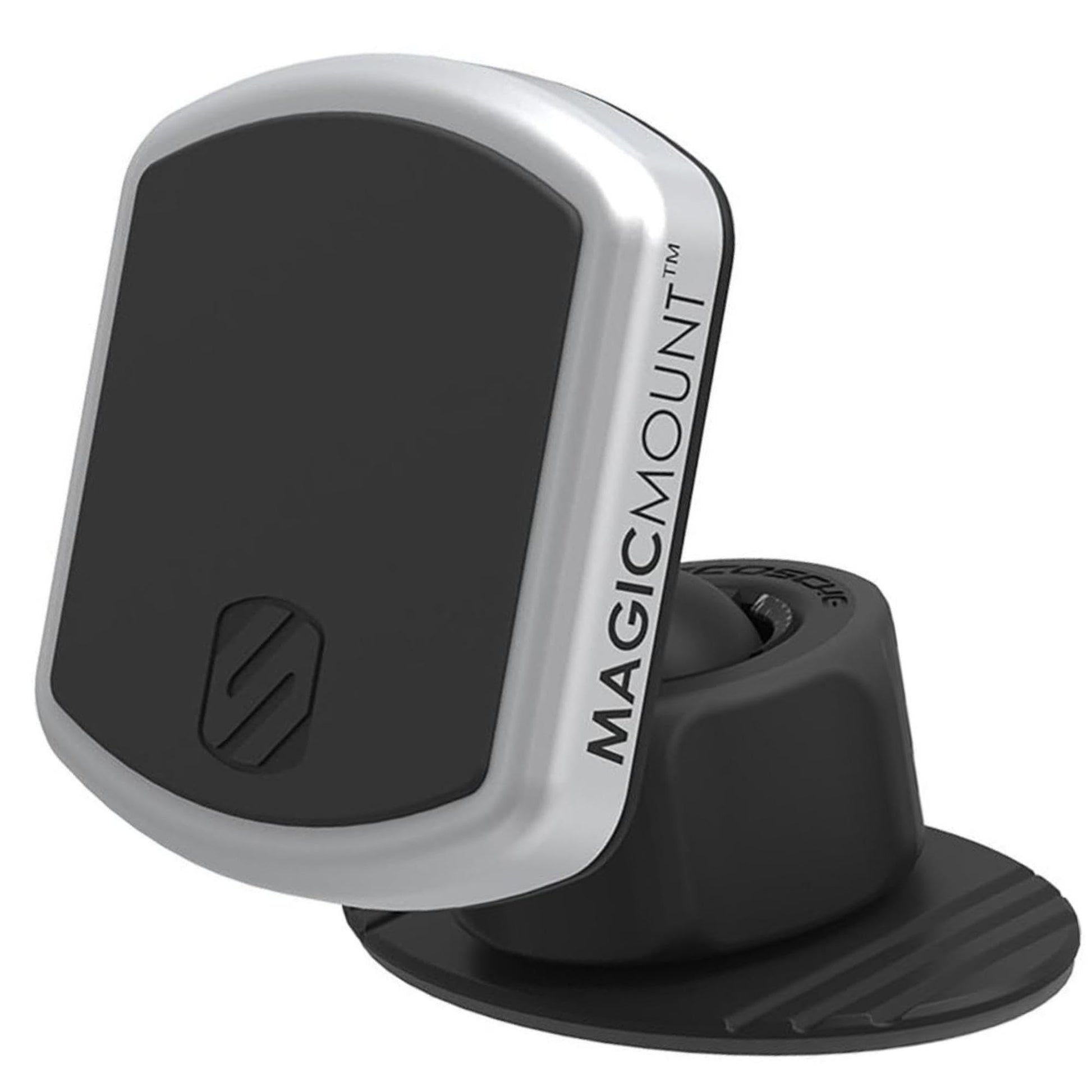 Soporte Universal magnético Scosche Negro Plateado con Ventosa de succión para Auto, Casa u Oficina (Paquete de 2)