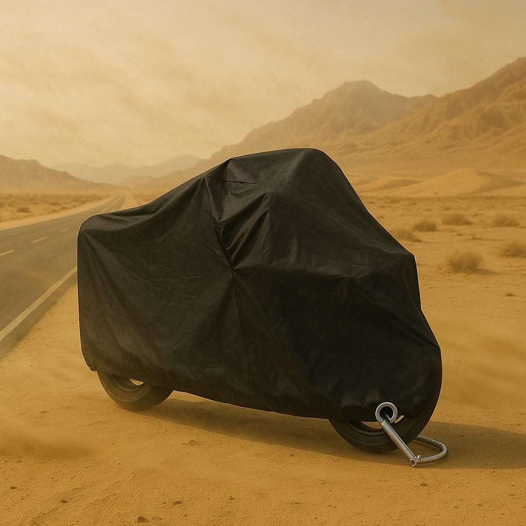 Cubierta Impermeable para Motocicletas PUBAMALL Negro Protección contra Polvo y Clima
