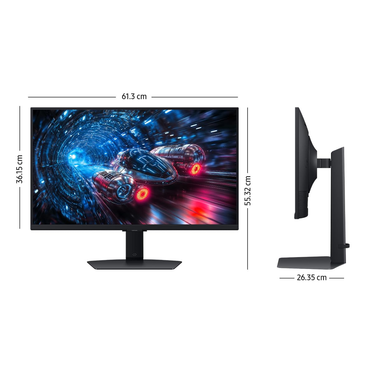 Samsung Monitor Odyssey G7 27'' 360Hz 4K UHD (3840x2160), Gaming Monitor LS27FG702ELXZX, Tiempo de Respuesta de 0.01ms (GtG), FreeSync Premium VA Panel USB-C