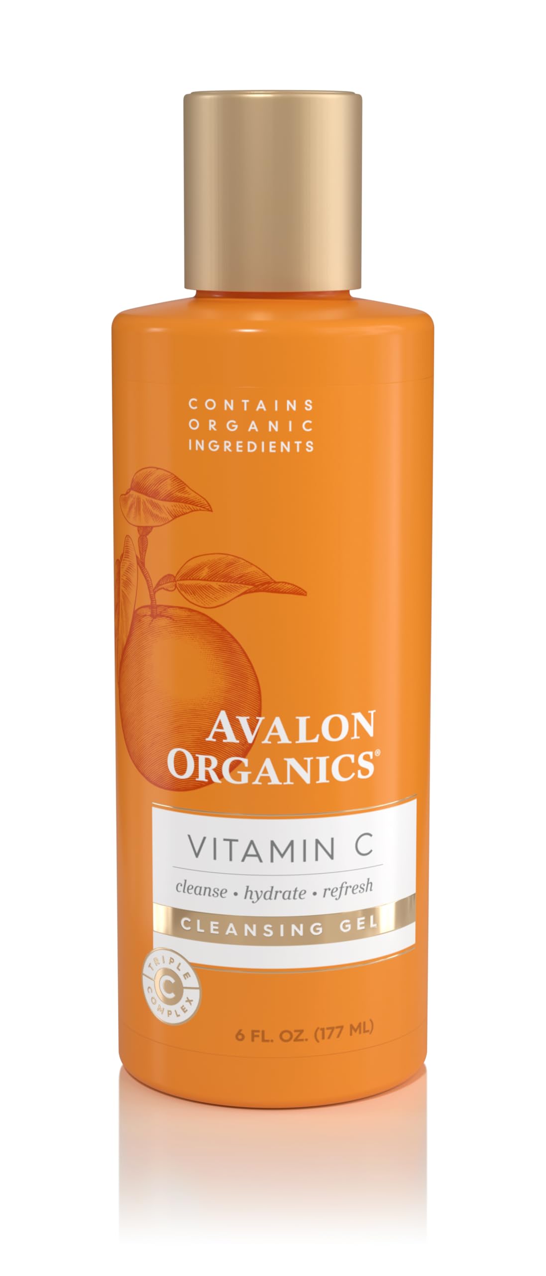 Avalon Organics Gel limpiador con Vitamina C, 6 oz