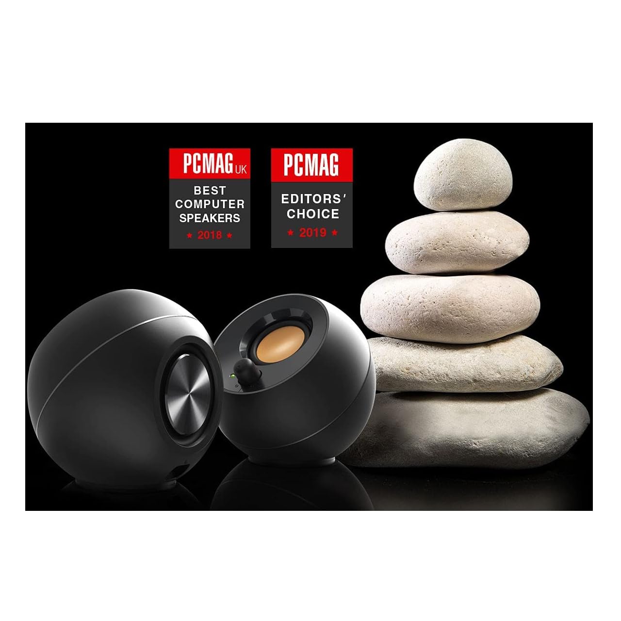 Creative Pebble Modern 2.0 Sistema de Altavoces de Escritorio Alimentado por USB, Negro