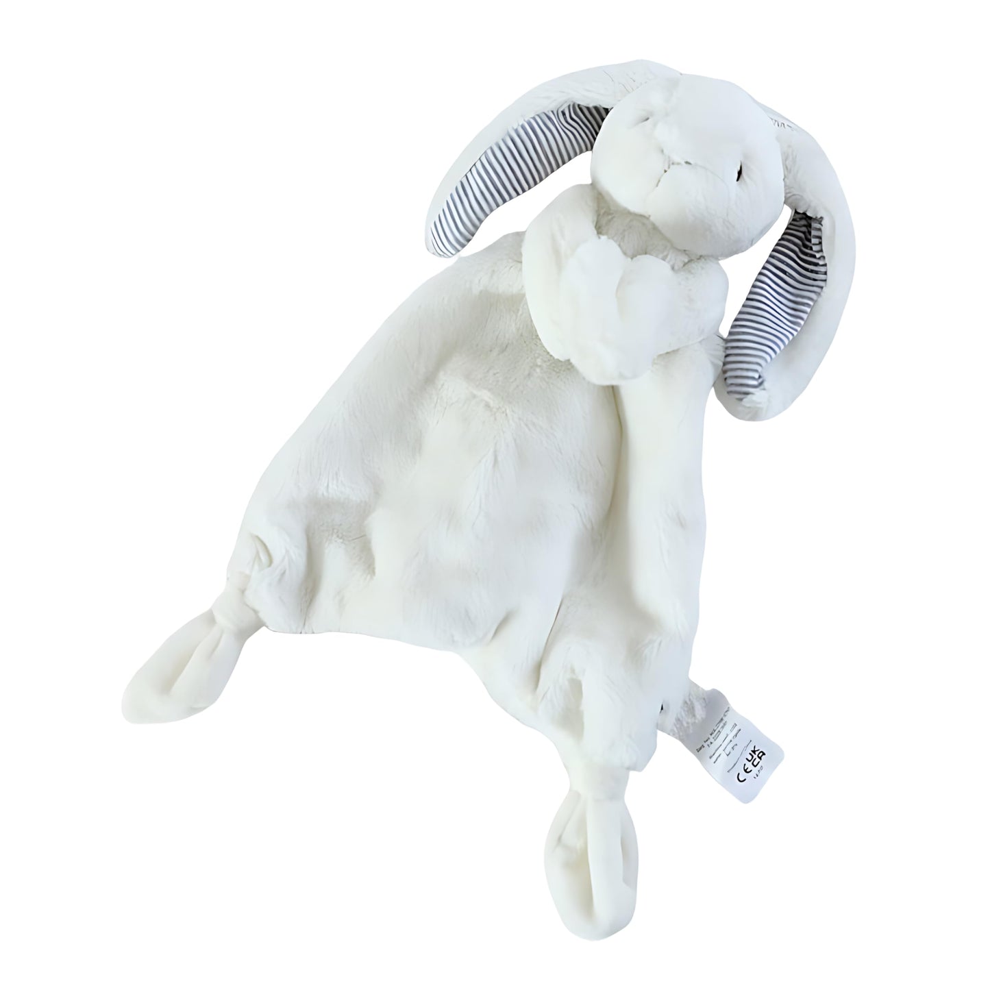 Carlsen. Conejo de Peluche Super Suave de Apego para Bebé, Toallita para Chupón, Conejito Abrazable para Dormir, Bunny Plush. (Blanco)