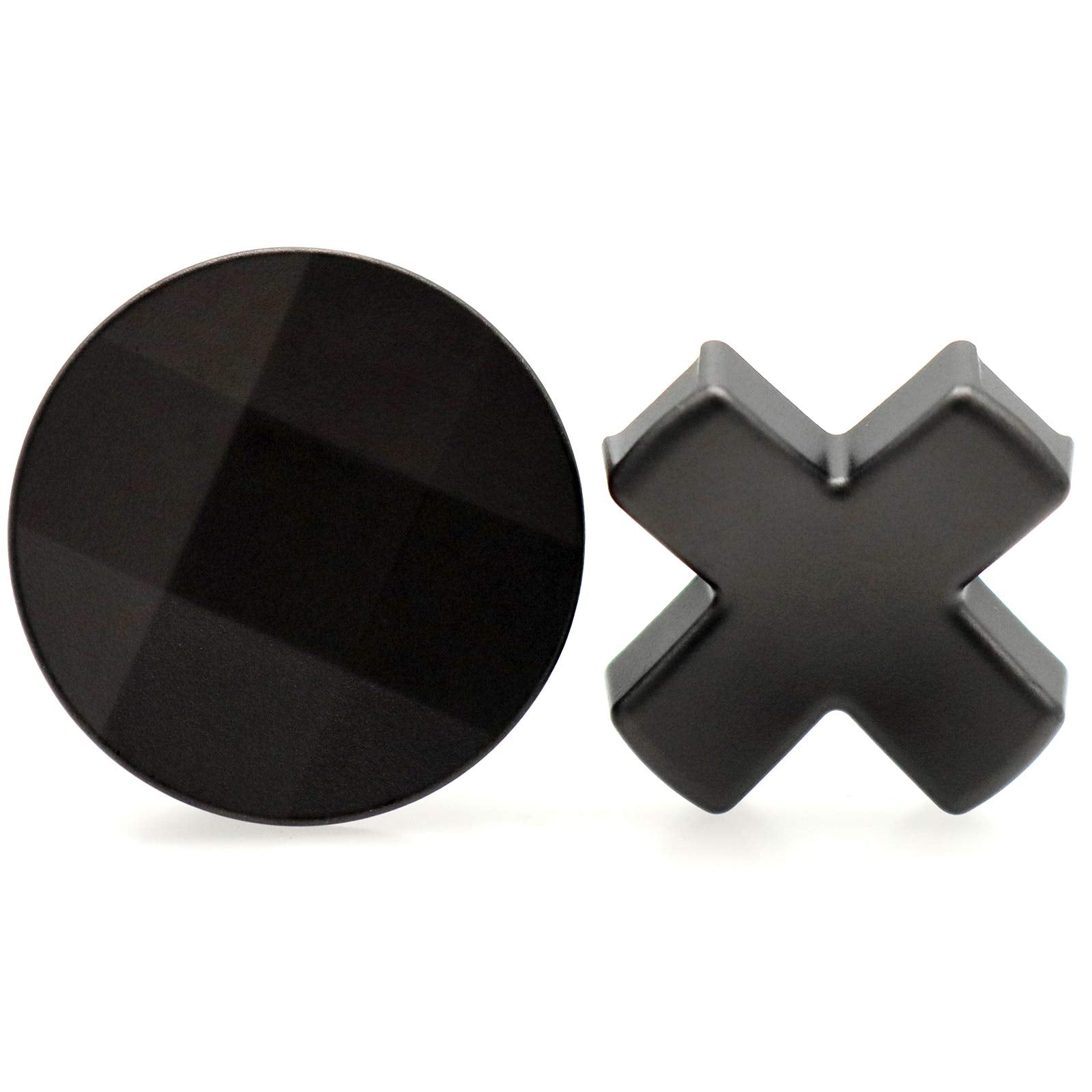 Deal4GO 2-Pack Metal D-Pads set w/Standard Dpad and Faceted D Pad Replacement (Cross + Concave) for Xbox Elite 2 Controller Directional Arrow Button