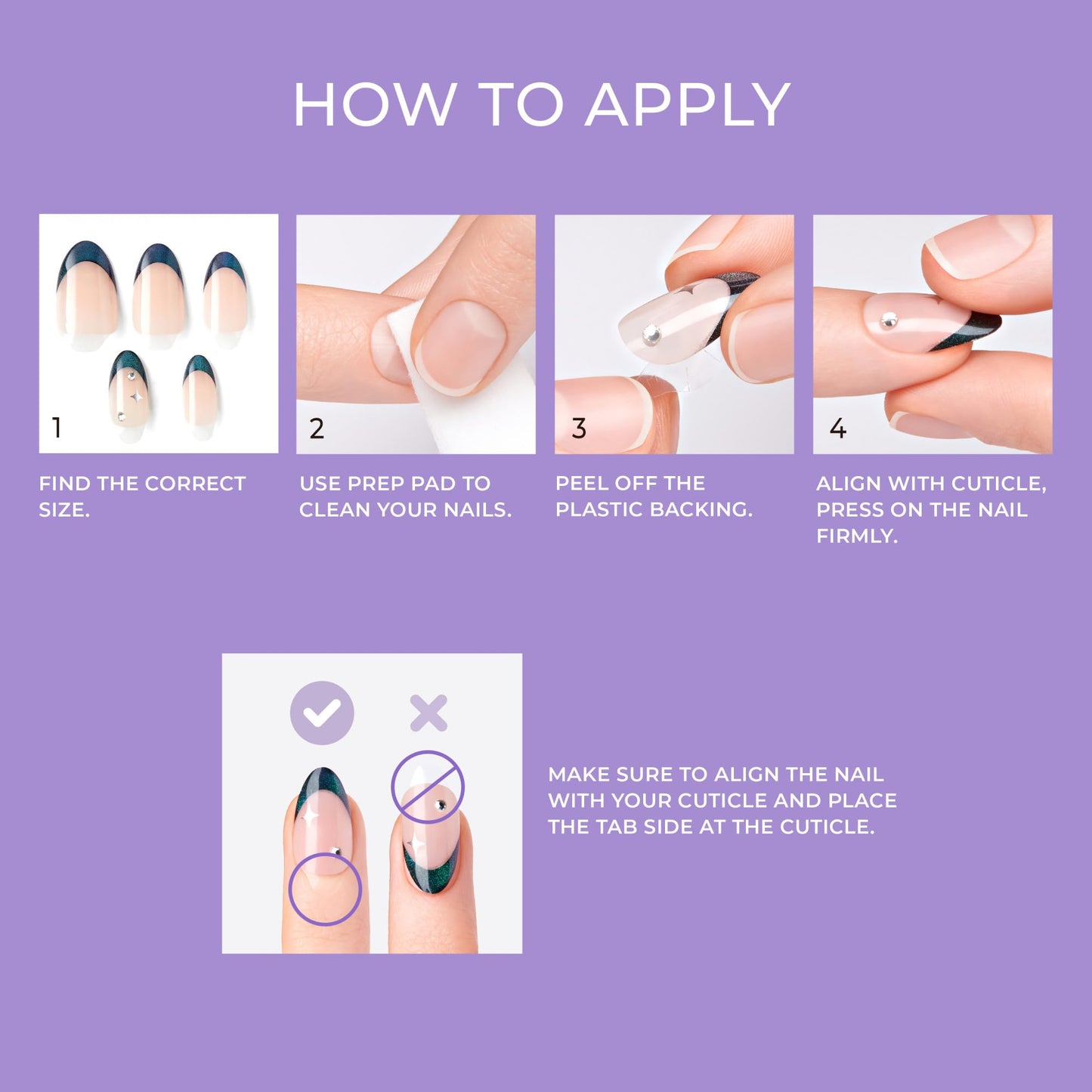 KISS imPRESS - Uñas postizas de manicura a presión de alta calidad, Sweet Life, Purple Jelly Squiggle, cortas y cuadradas, fáciles de aplicar, súper sujeción, a prueba de astillas, a prueba de mancha
