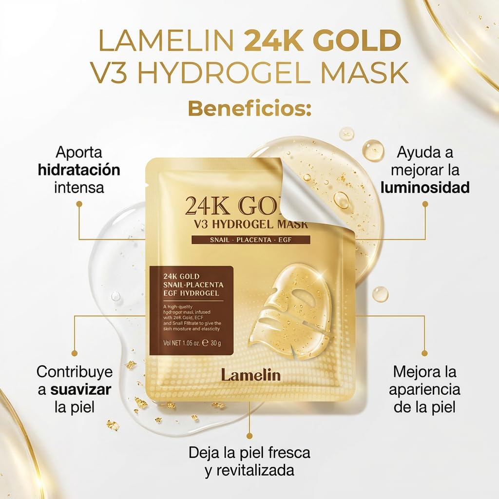 Lamelin 24k Gold V3 Hydrogel Mask (1EA)
