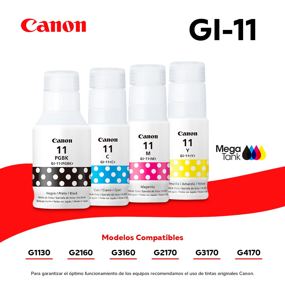 Canon Impresora Multifuncional Inalámbrica MegaTank G3170