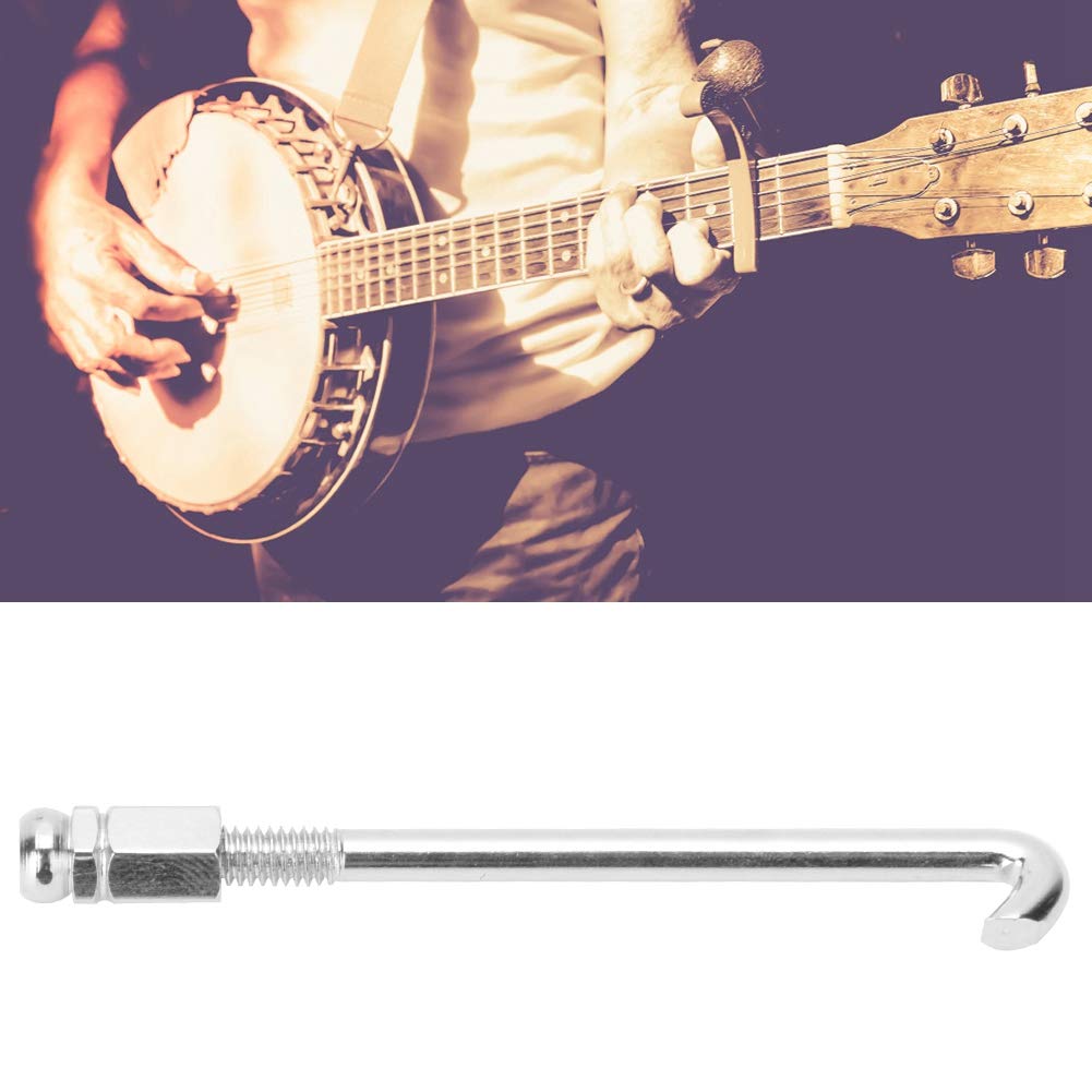 Yencoly Soportes de Gancho de Banjo, Juego de Tuercas de Banjo Accesorio 24 Piezas Ganchos de Banjo Piezas de Metal Plateado Cromado Accesorios para Instrumentos Musicales Soportes de Gancho